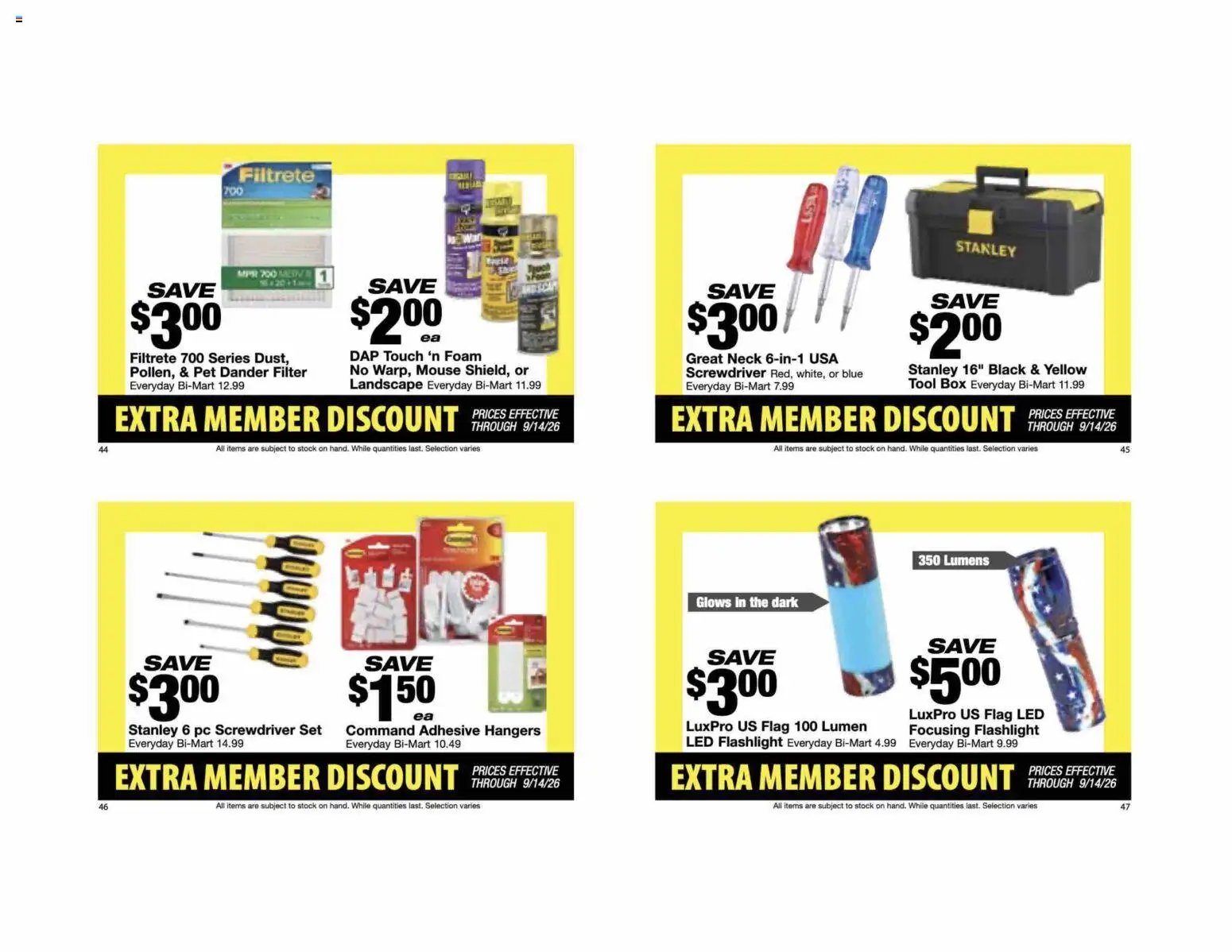 Bi-Mart Extra Member Discount Book