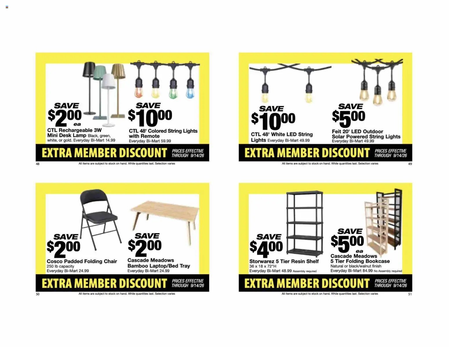 Bi-Mart Extra Member Discount Book