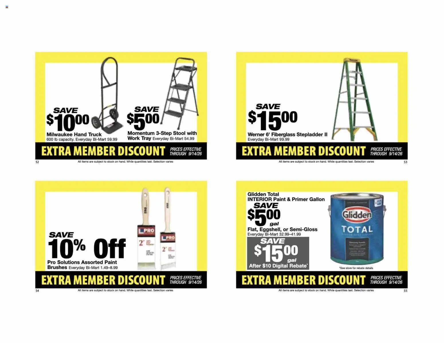 Bi-Mart Extra Member Discount Book