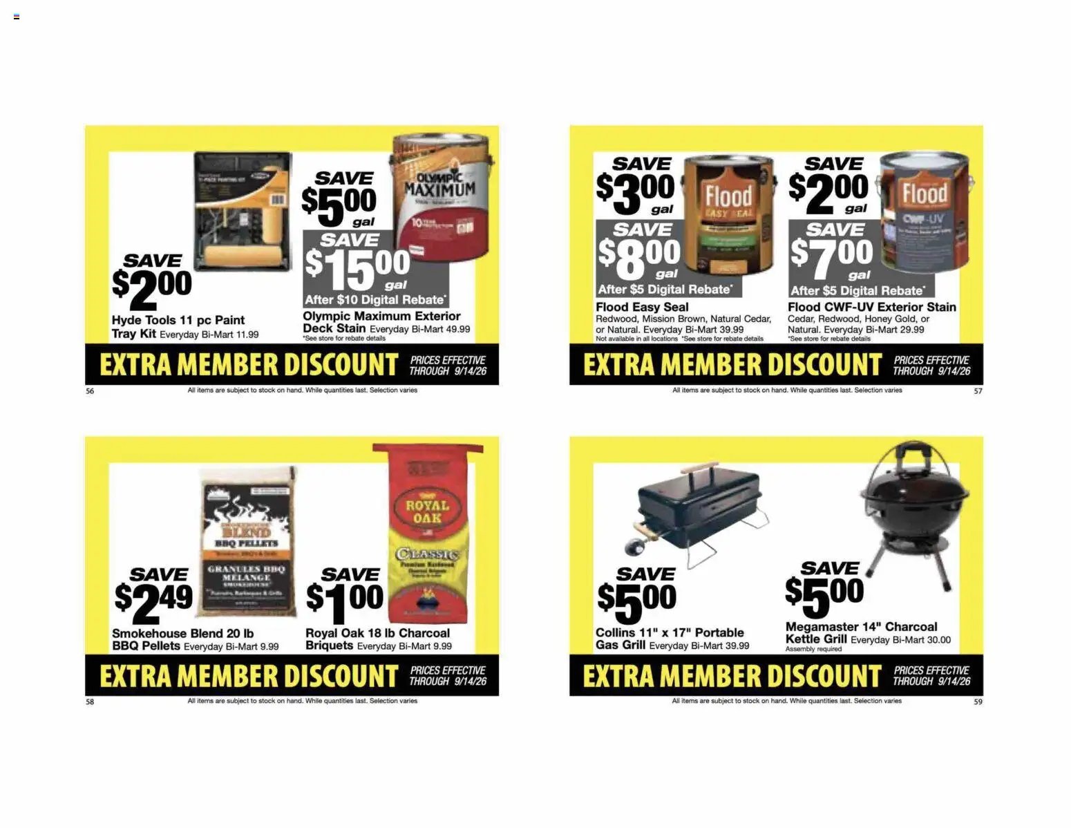 Bi-Mart Extra Member Discount Book