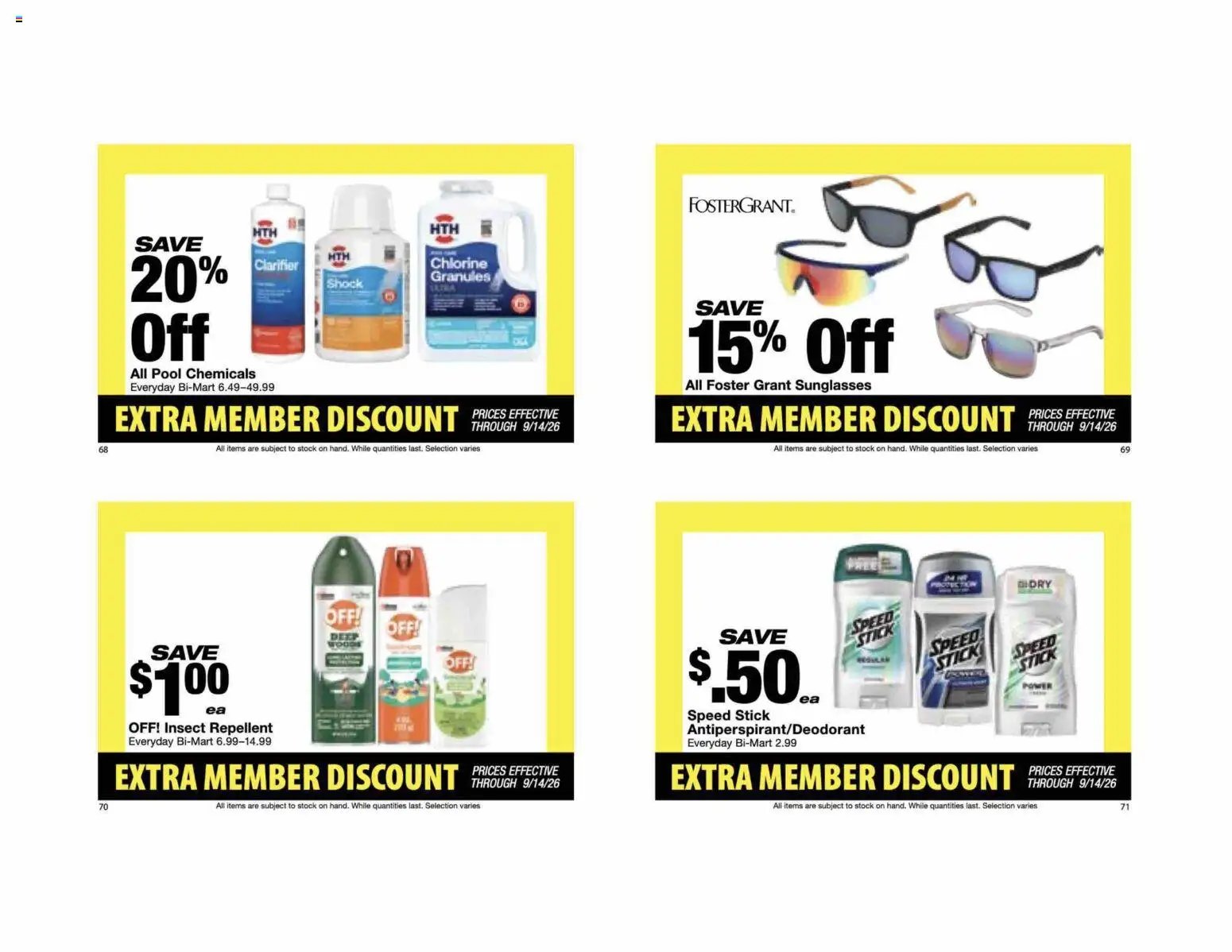 Bi-Mart Extra Member Discount Book