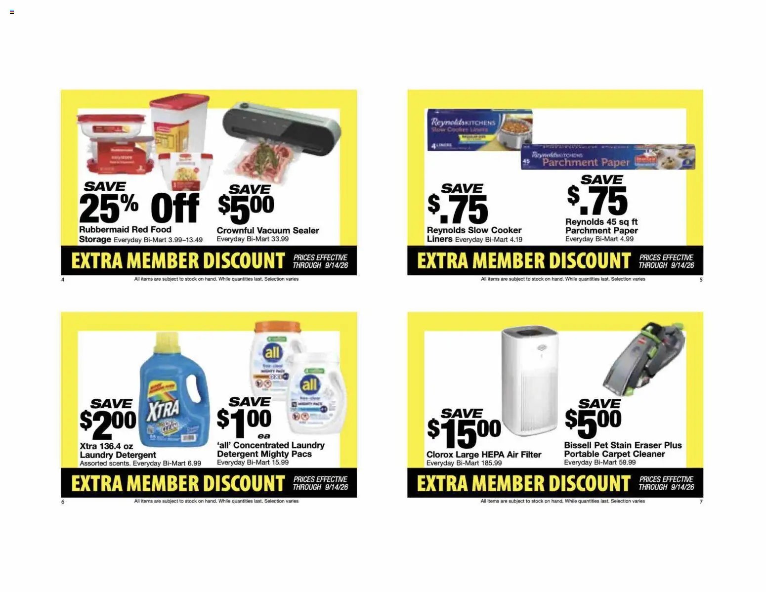 Bi-Mart Extra Member Discount Book