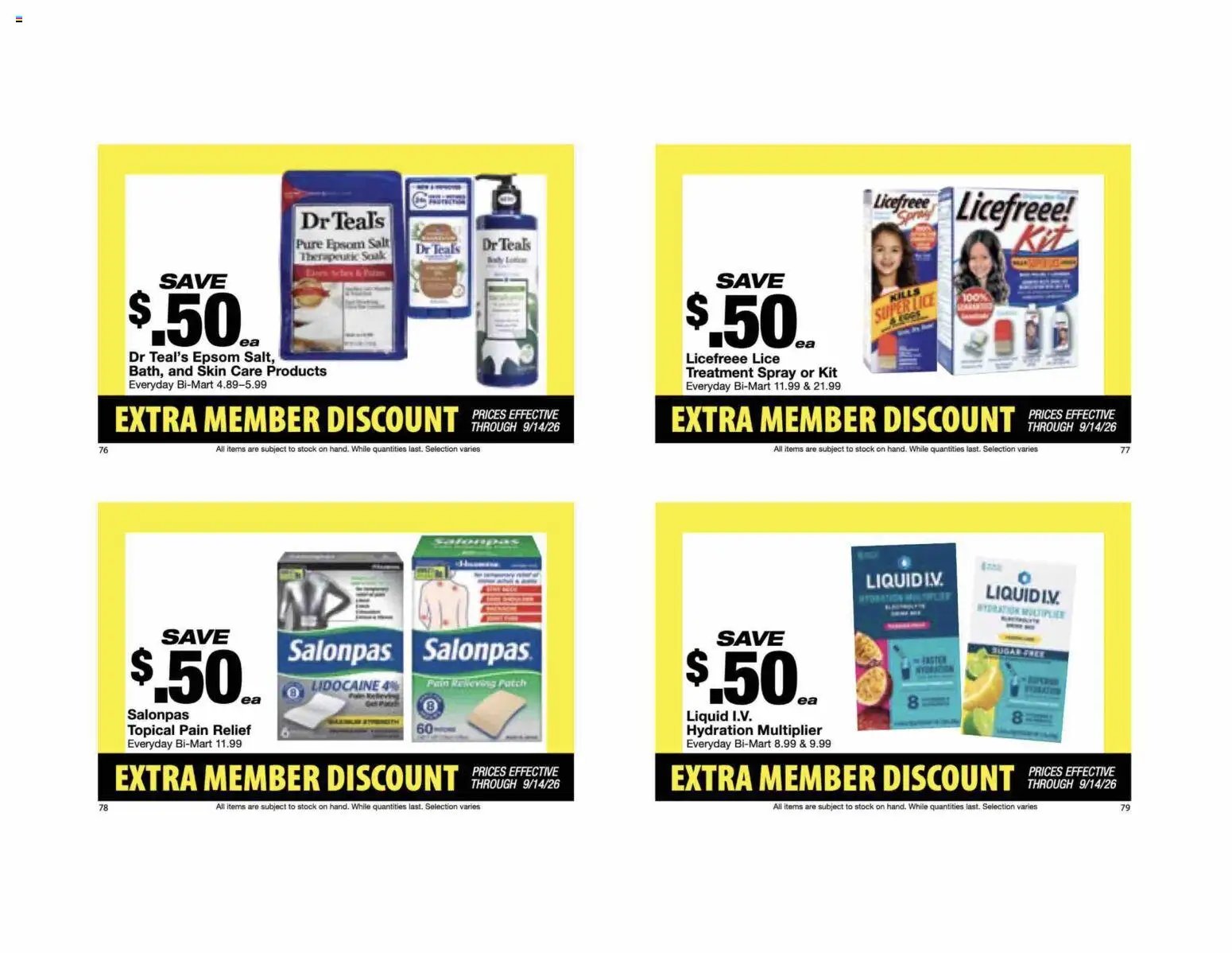 Bi-Mart Extra Member Discount Book