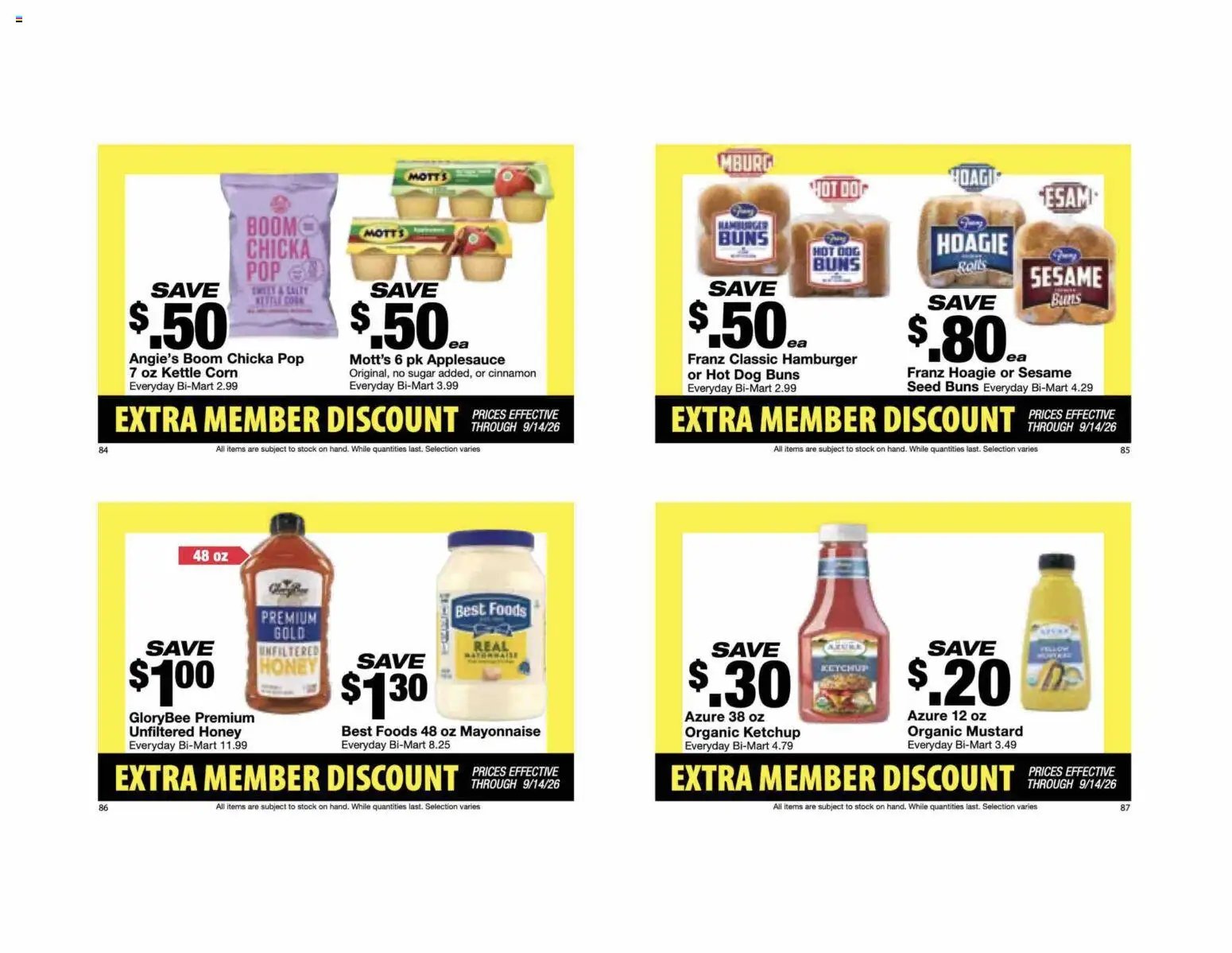 Bi-Mart Extra Member Discount Book