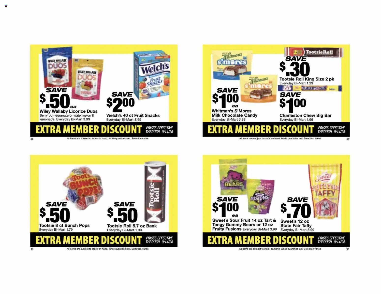 Bi-Mart Extra Member Discount Book