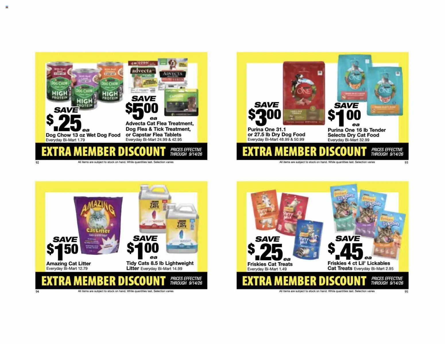 Bi-Mart Extra Member Discount Book