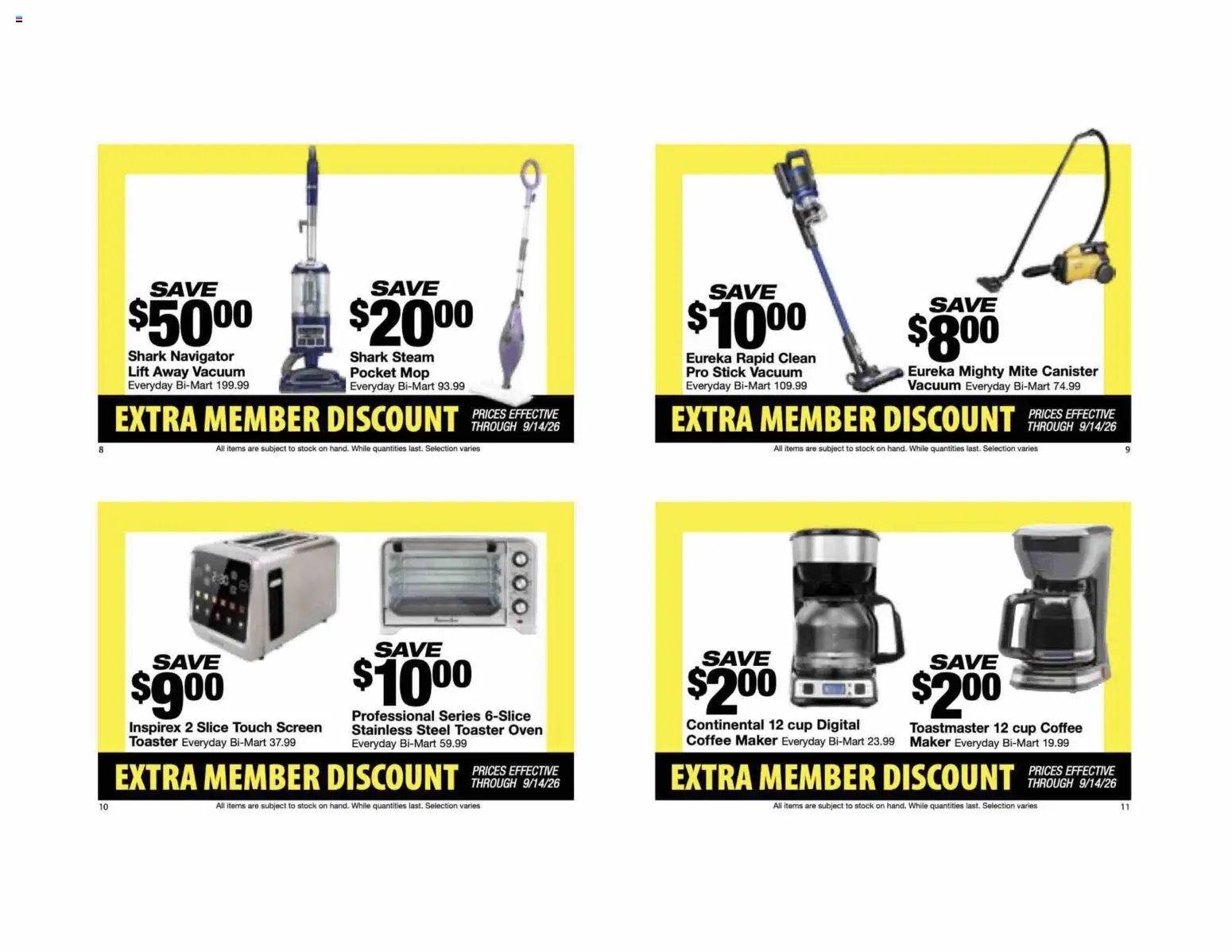 Bi-Mart Extra Member Discount Book