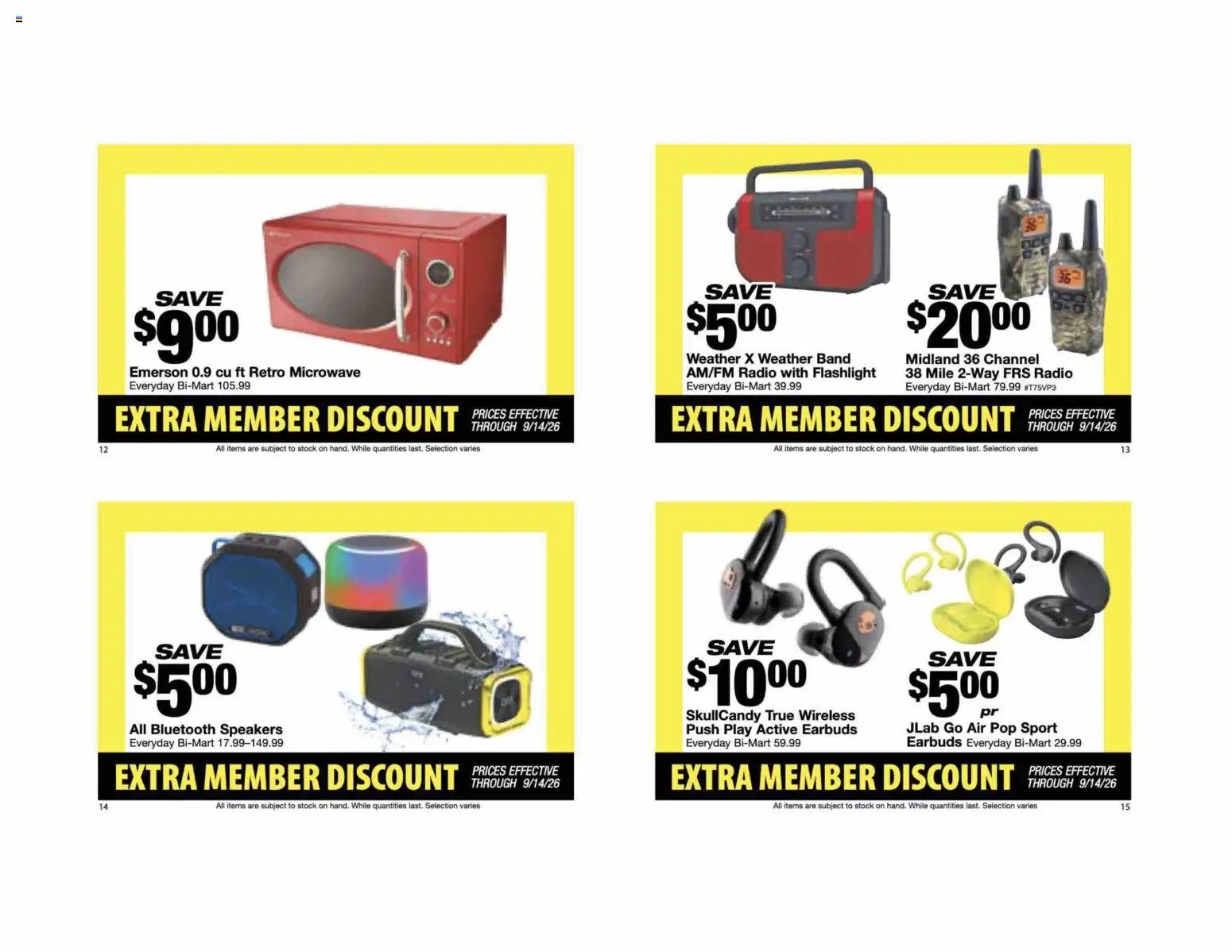 Bi-Mart Extra Member Discount Book