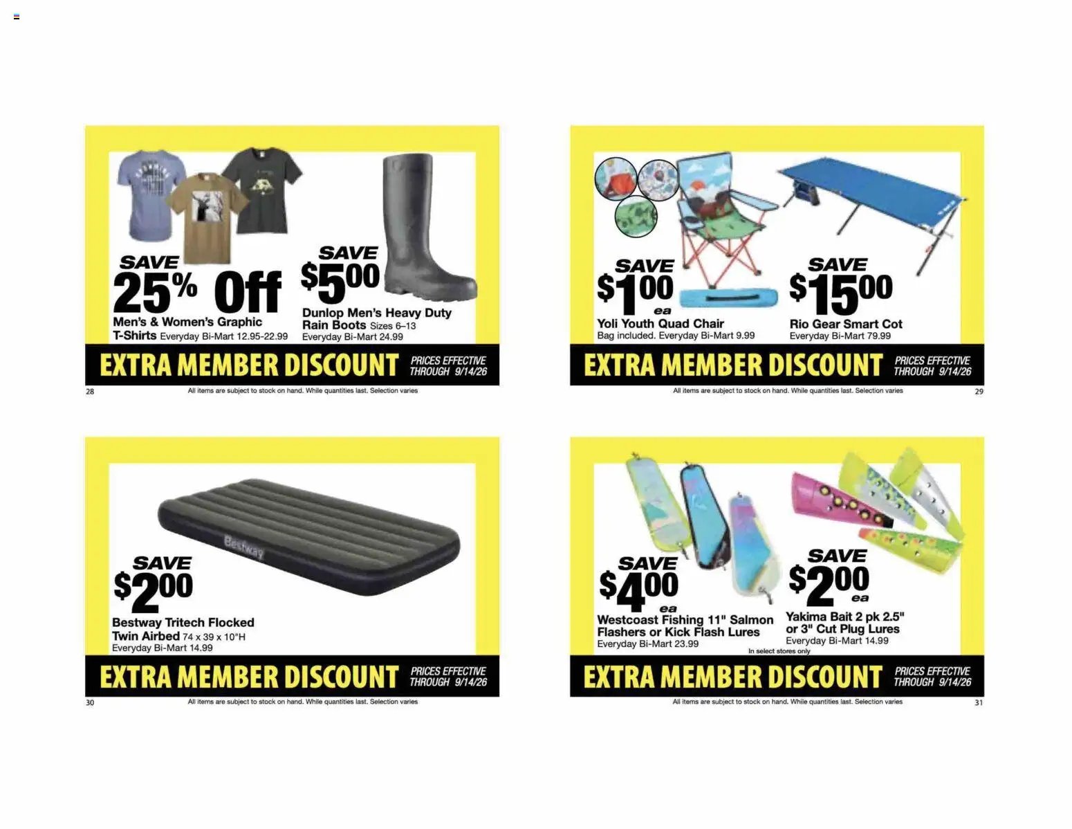 Bi-Mart Extra Member Discount Book