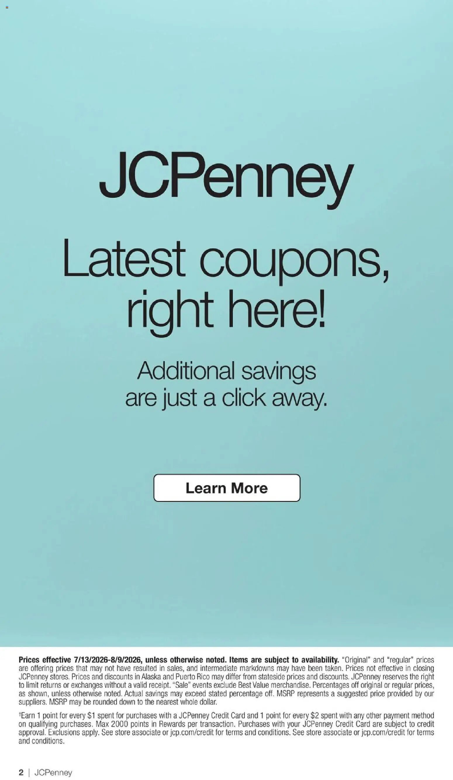 JCPenney Semi-Annual Home Sale