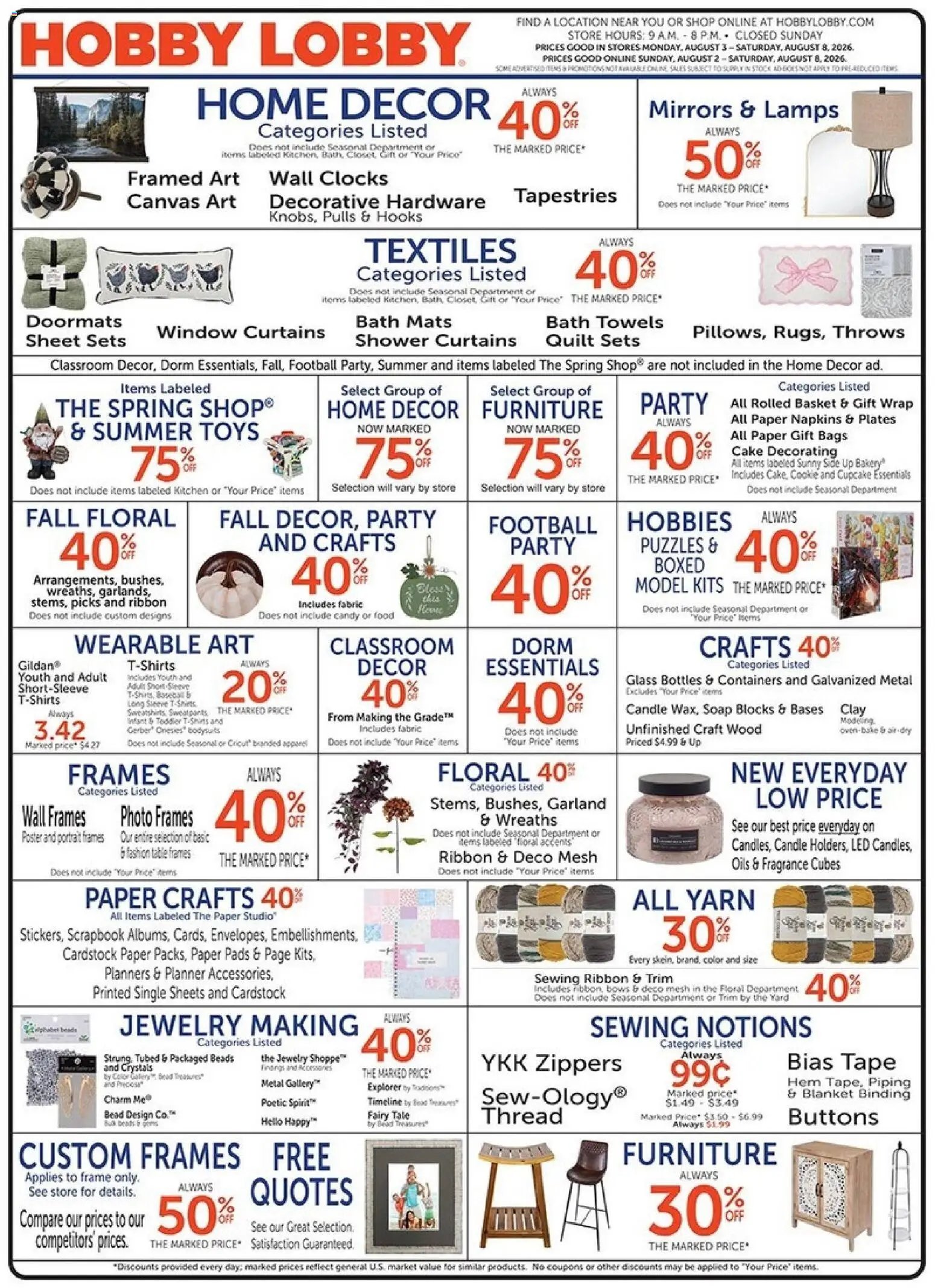 Hobby Lobby Weekly Ad