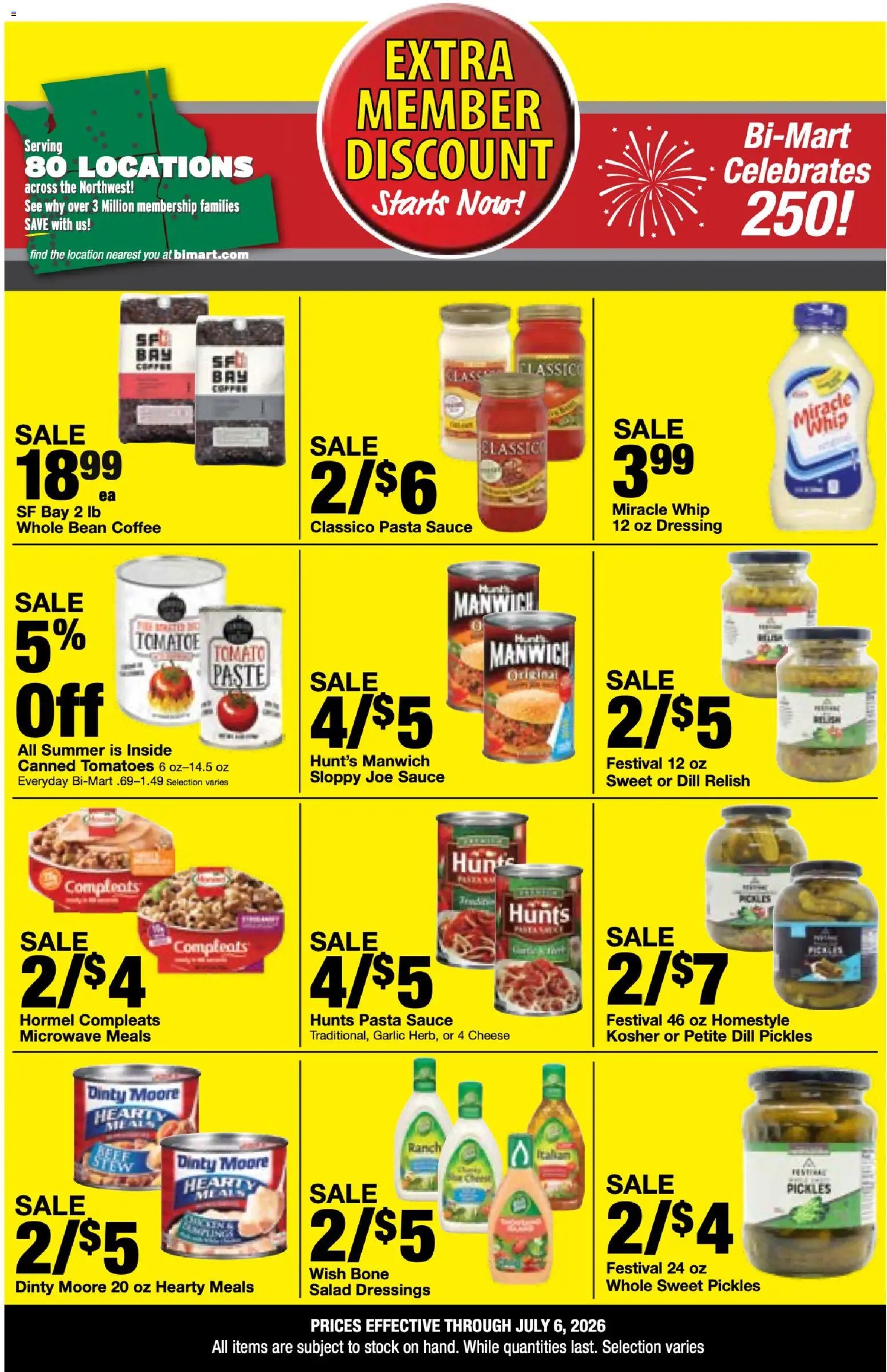 Bi-Mart Extra Member Discount