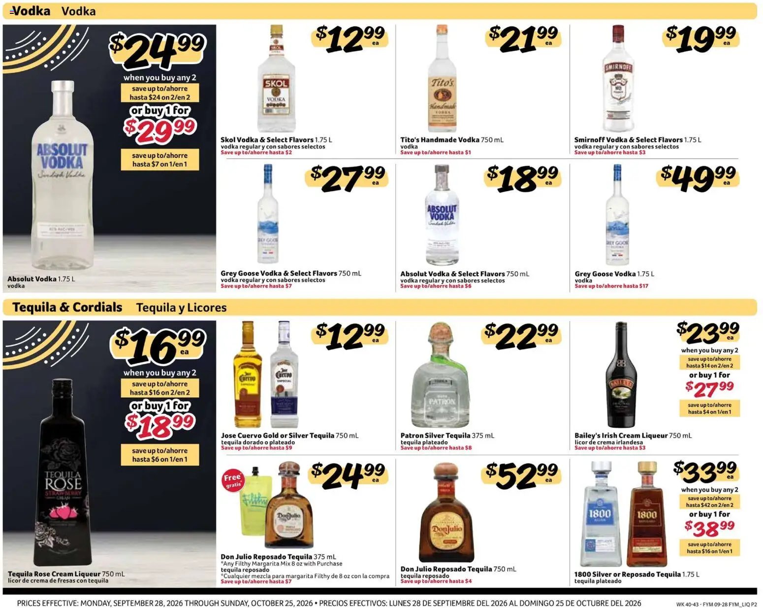 Fresco y Más Alcohol Flyer