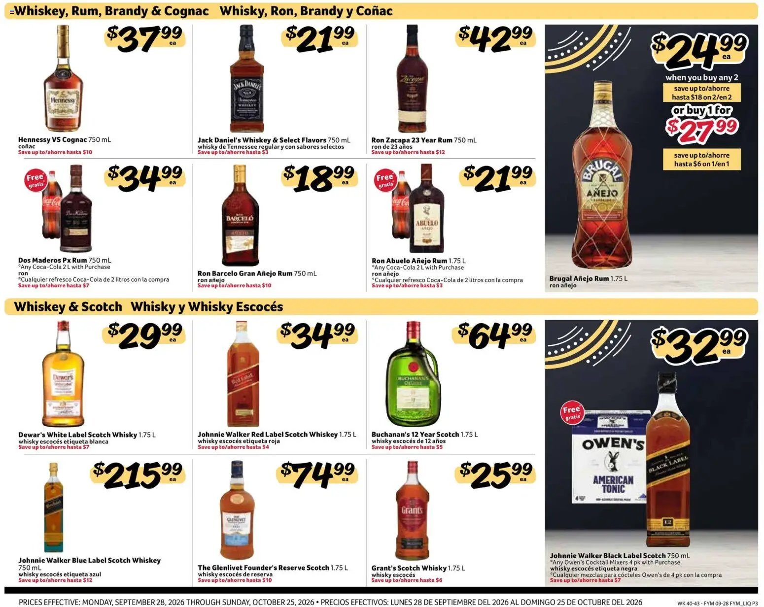 Fresco y Más Alcohol Flyer