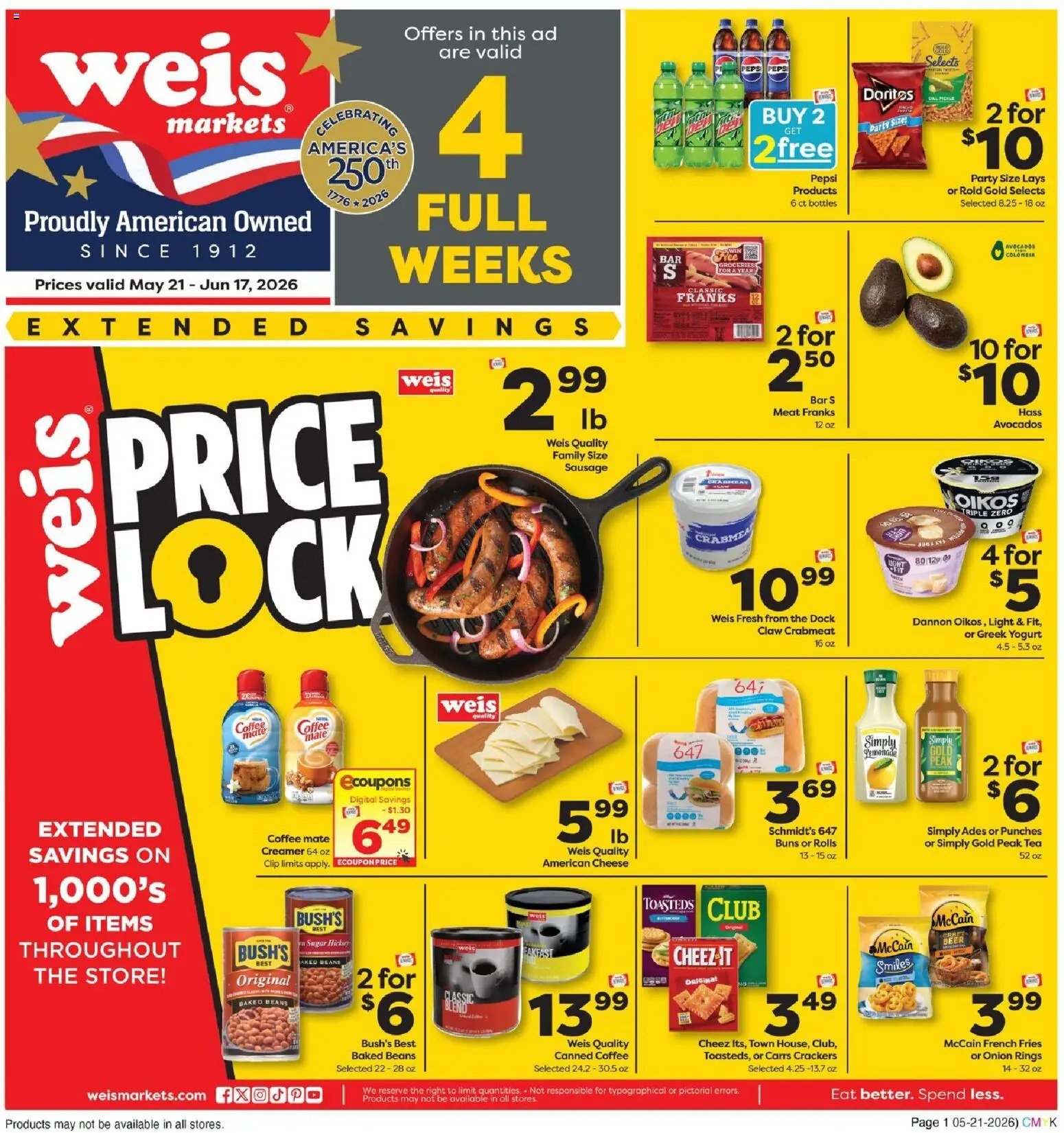 Weis Monthly Savings