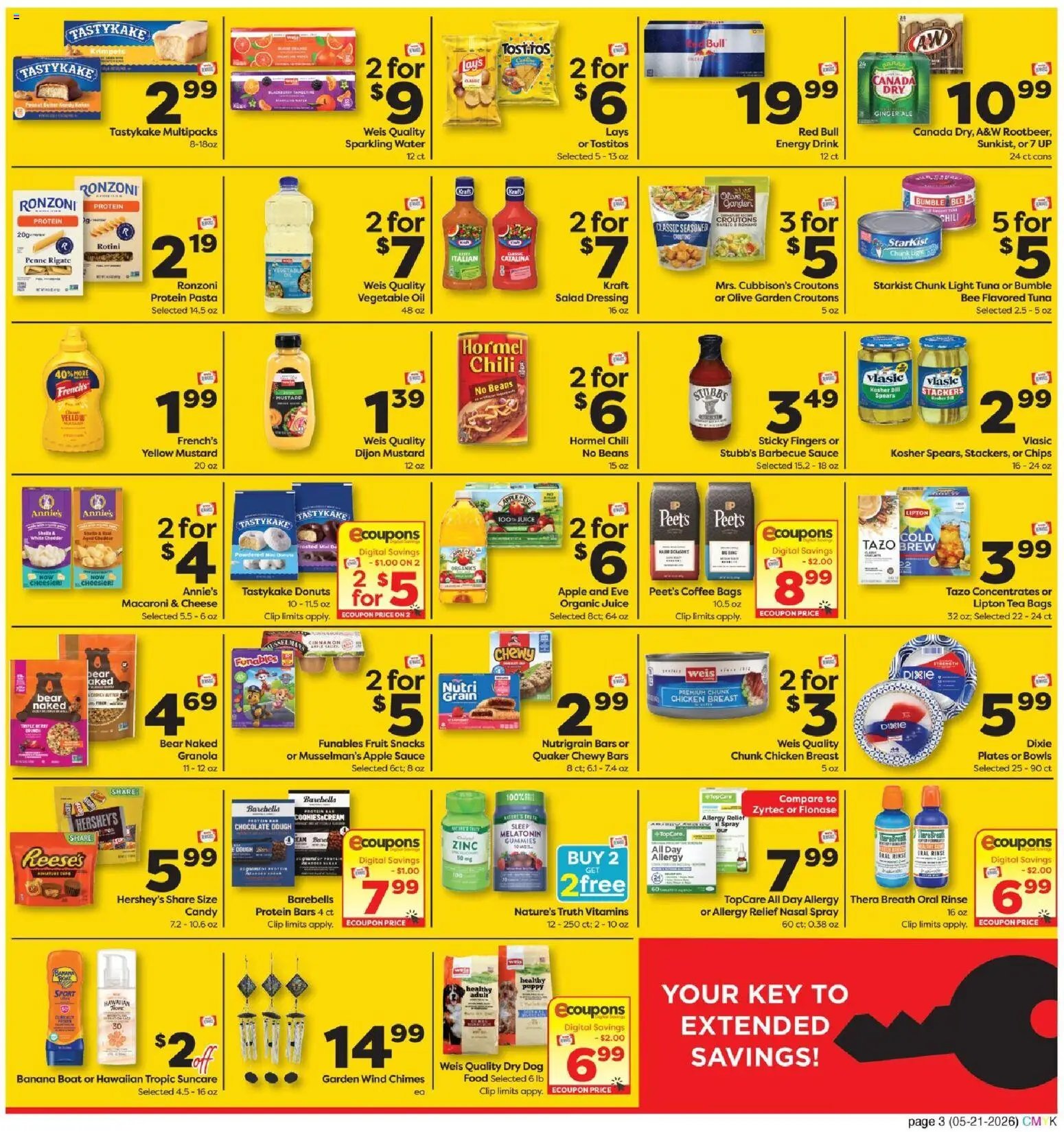 Weis Monthly Savings