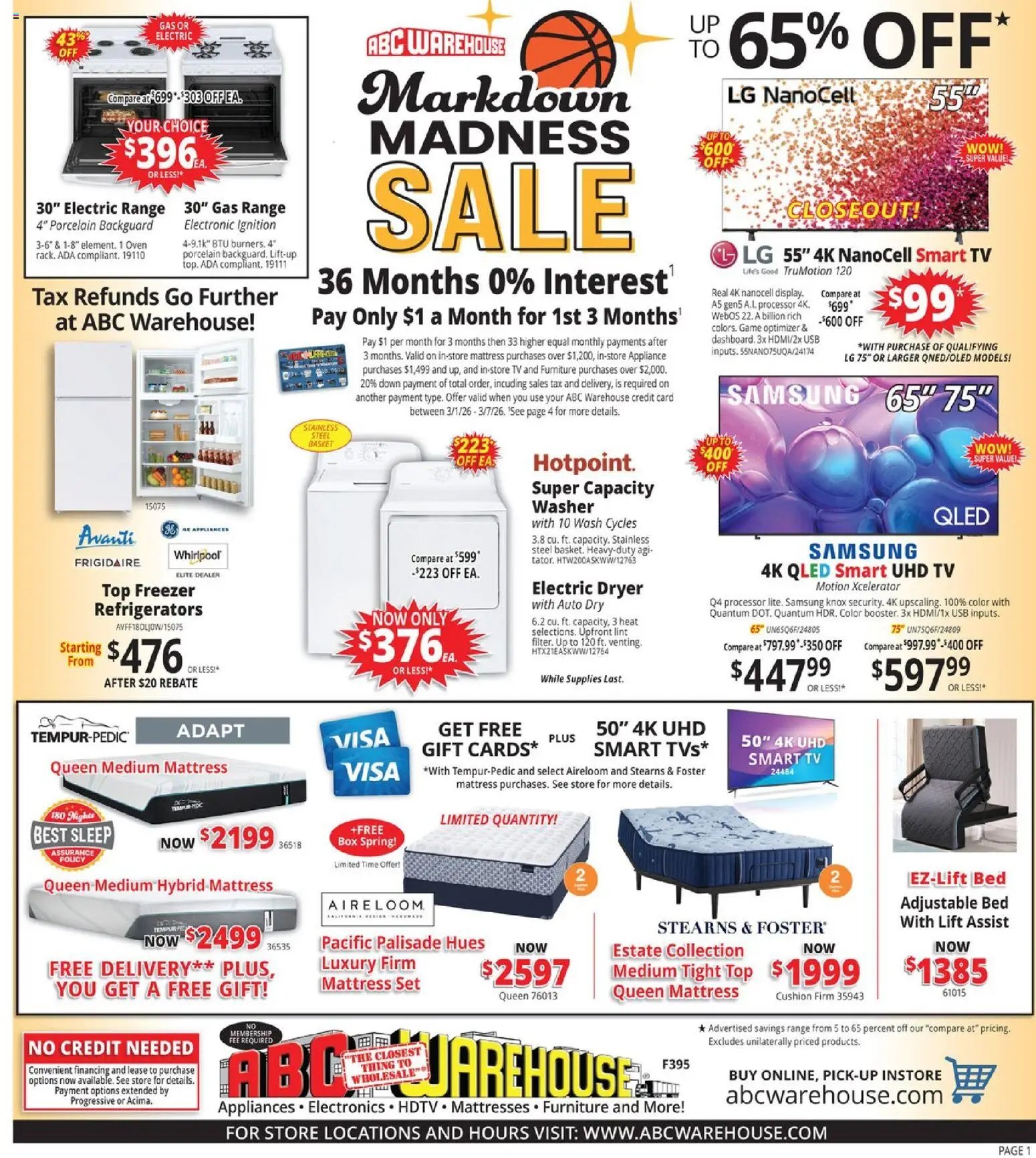 ABC Warehouse Weekly Ad