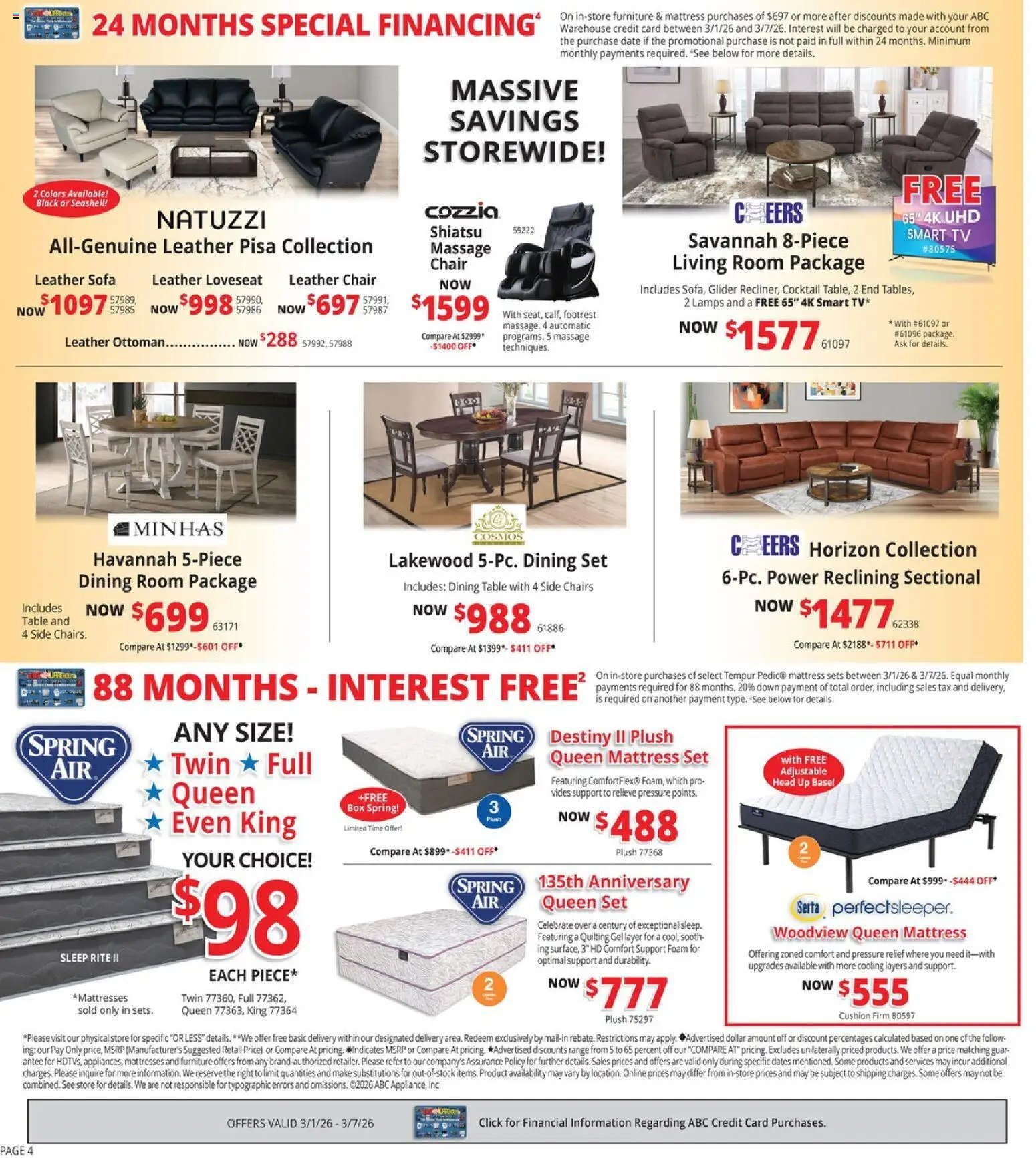 ABC Warehouse Weekly Ad
