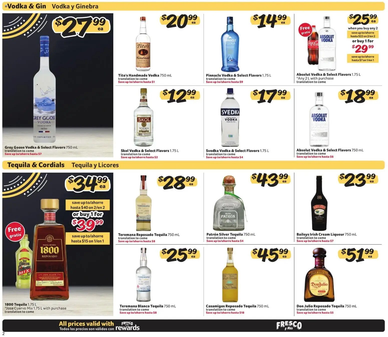 Fresco y Más Alcohol Flyer