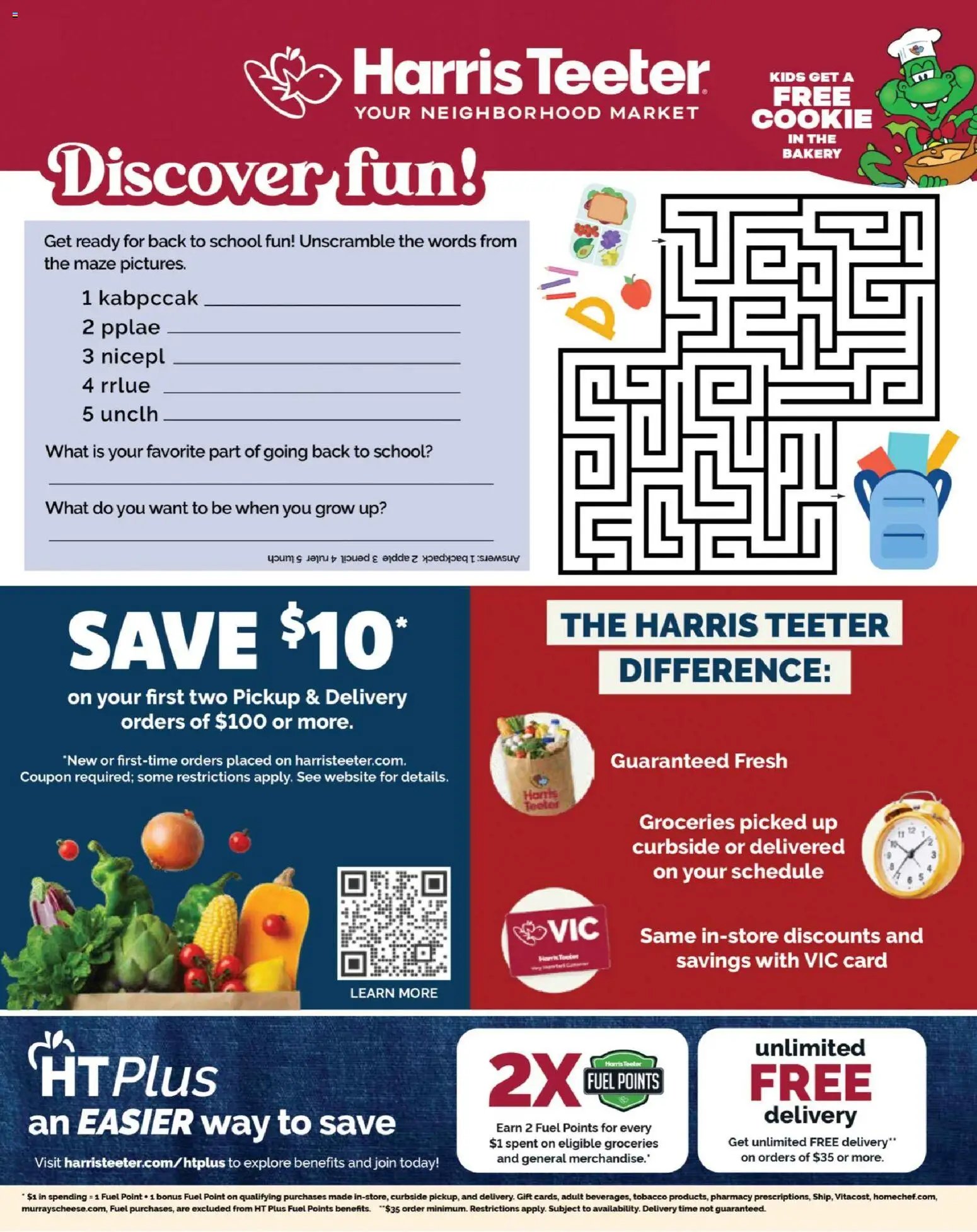 Harris Teeter Monthly Ad