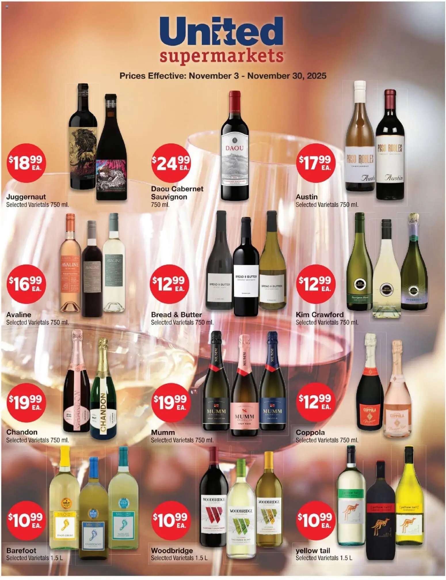 United Supermarkets November Wine Flyer