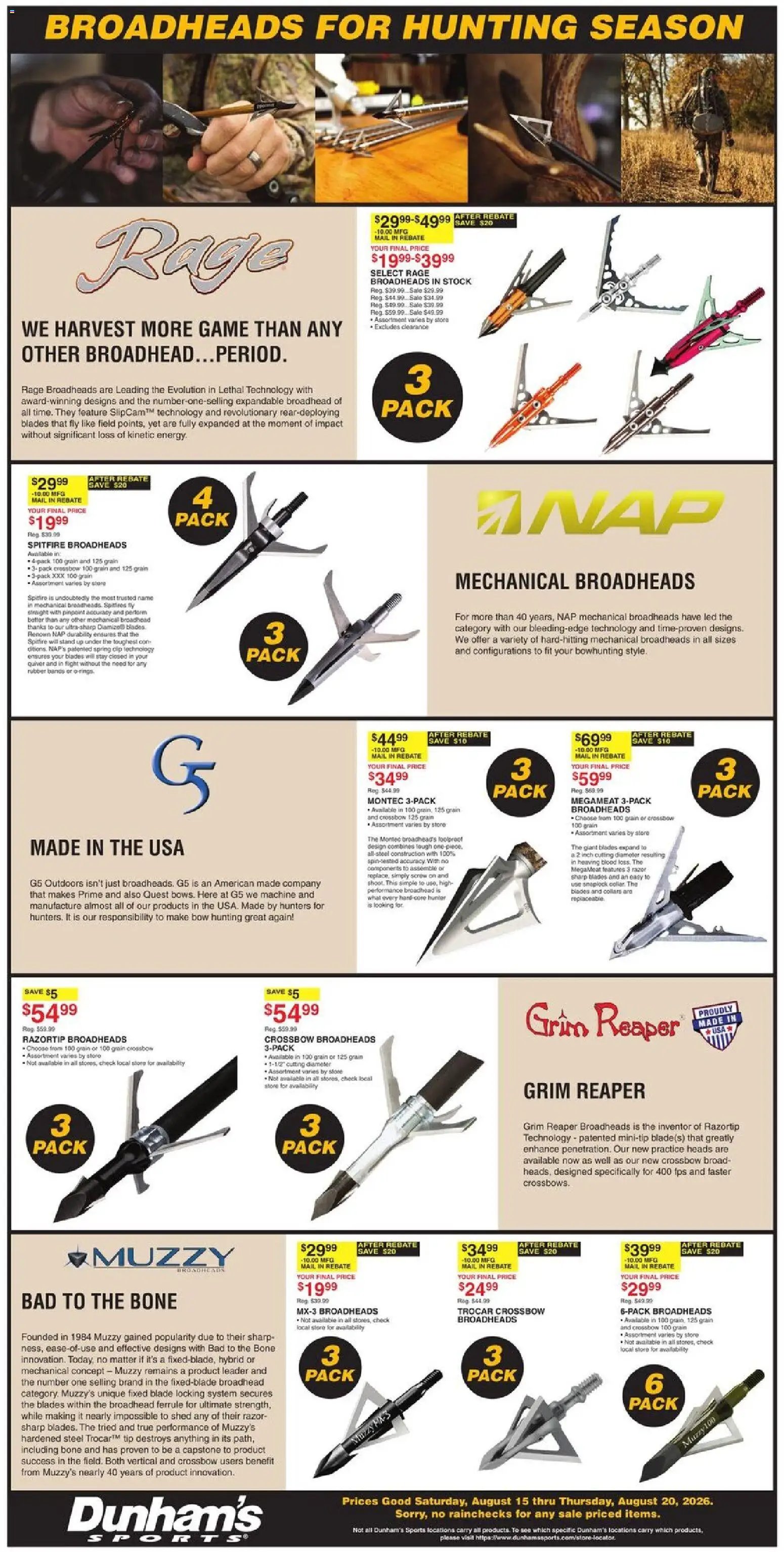 Dunham's Sports Weekly Ad