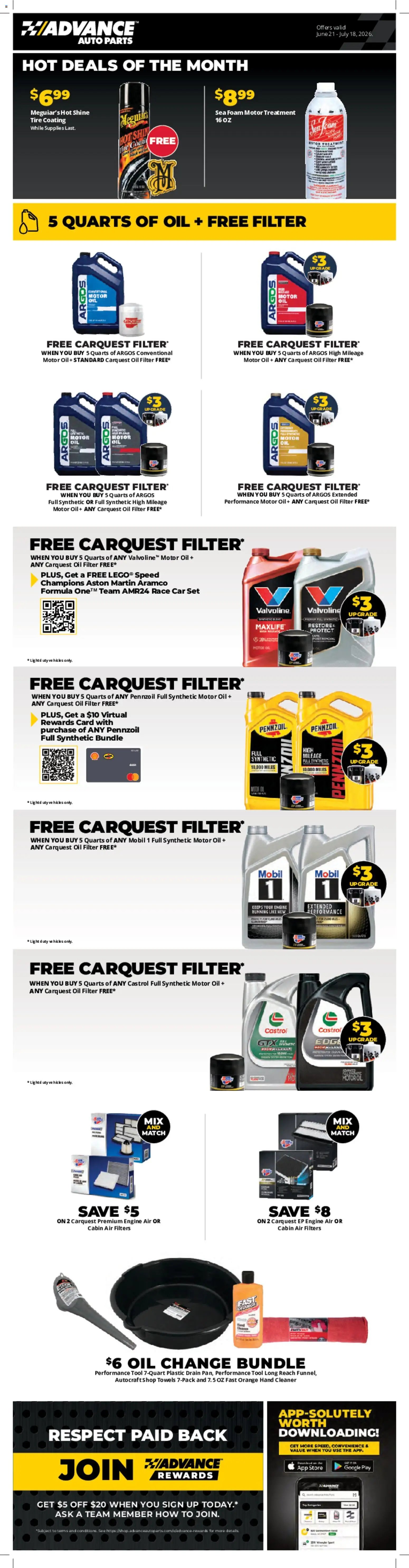 Advance Auto Parts Weekly Ad