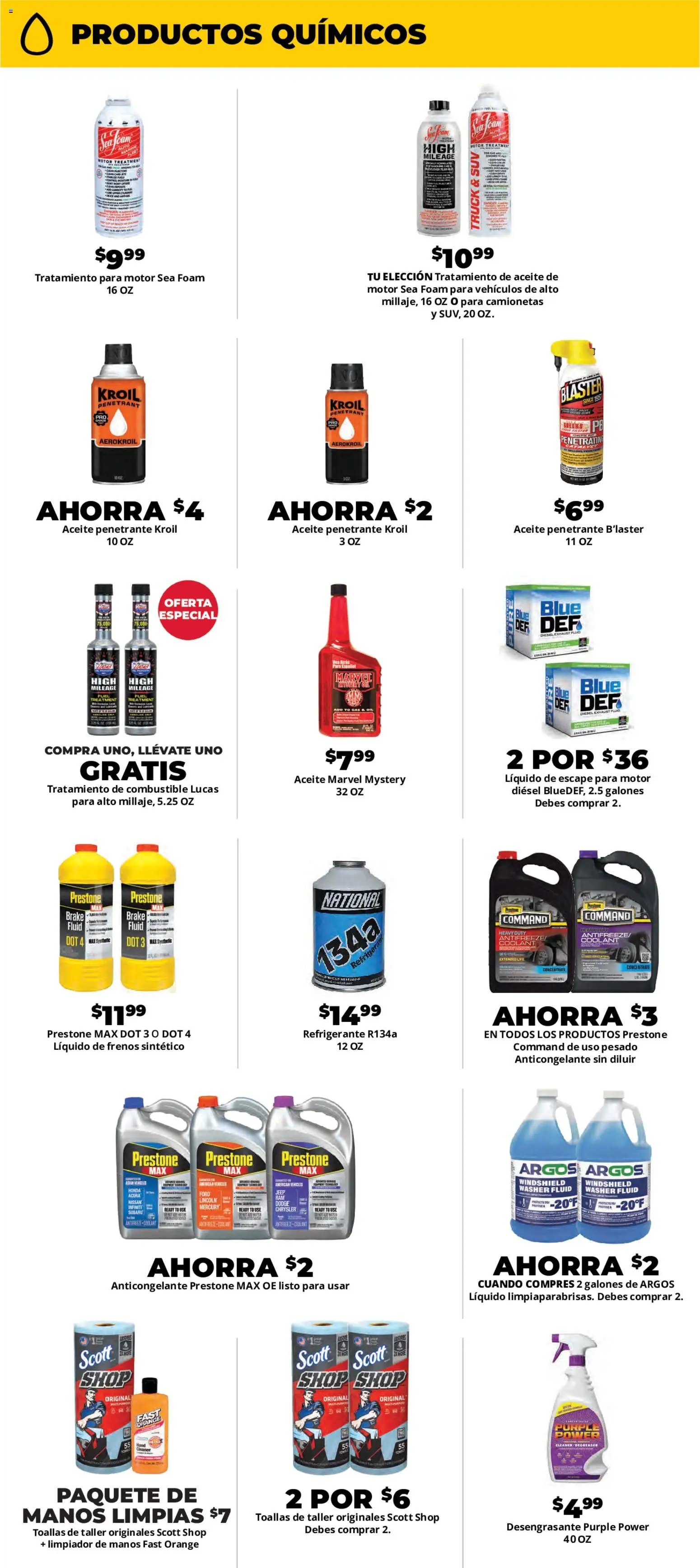 Advance Auto Parts Sales Ad - Spanish