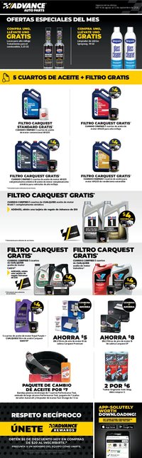 Advance Auto Parts Sales Ad - Spanish