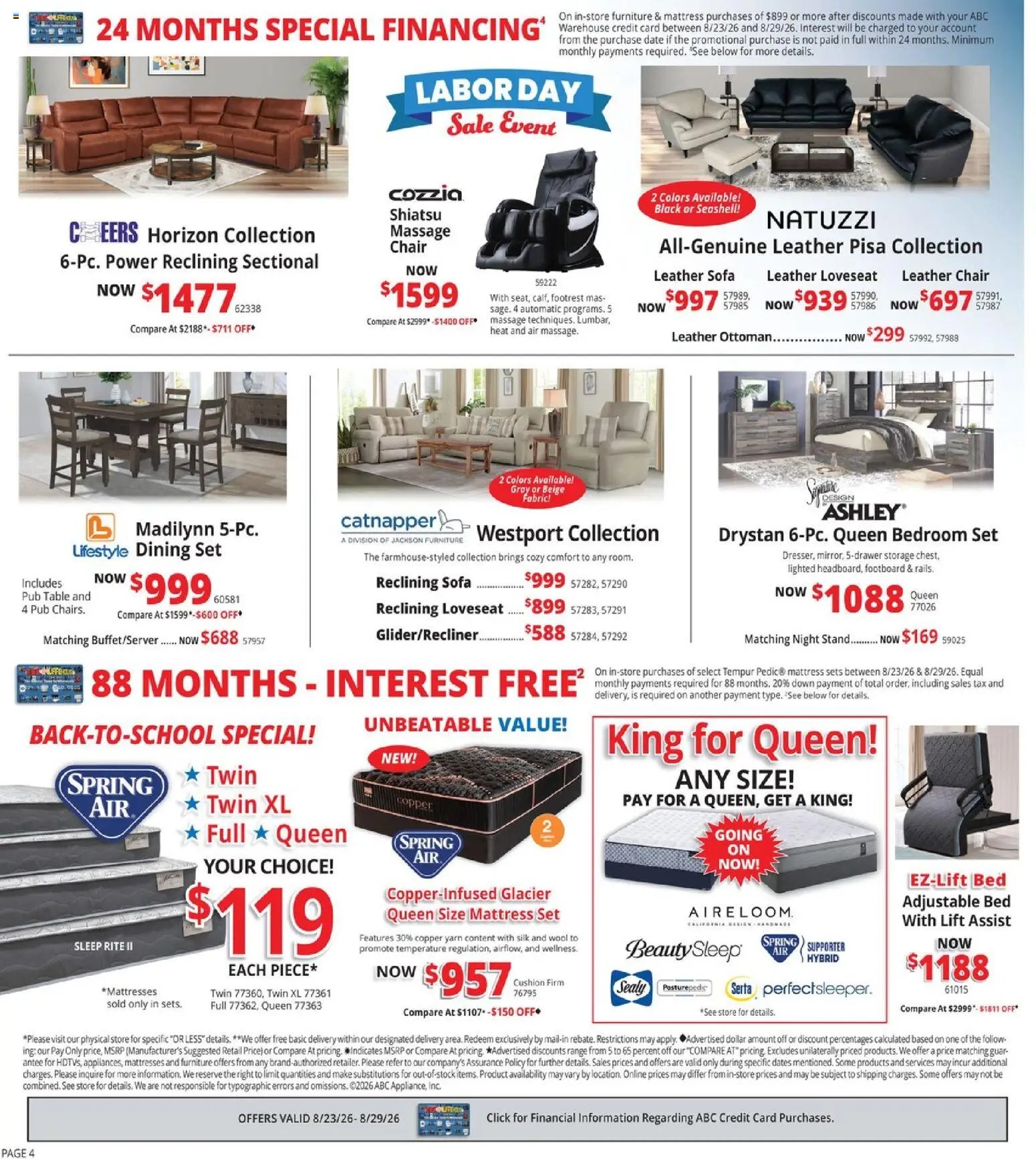 ABC Warehouse Weekly Ad