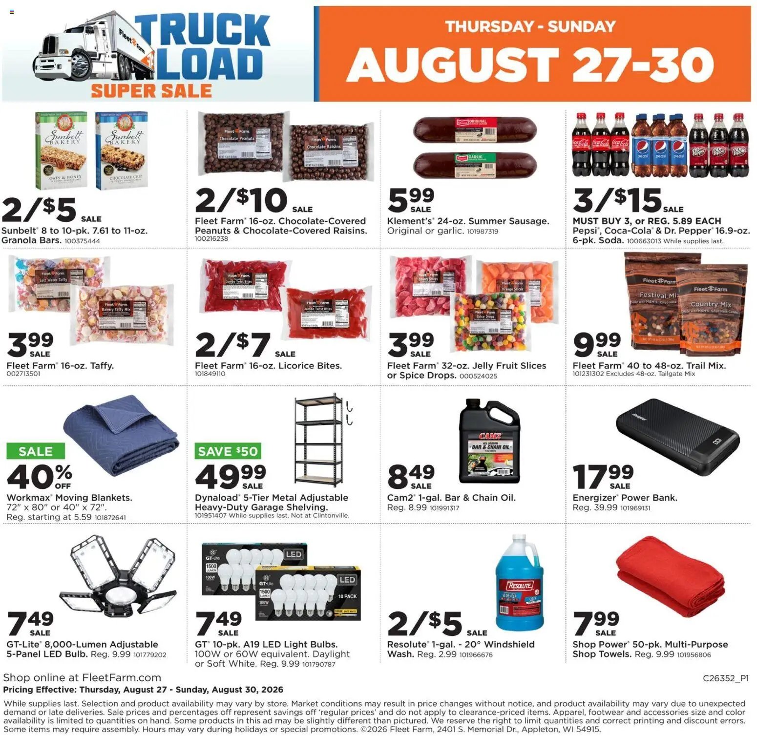Mills Fleet Farm Truckload Event