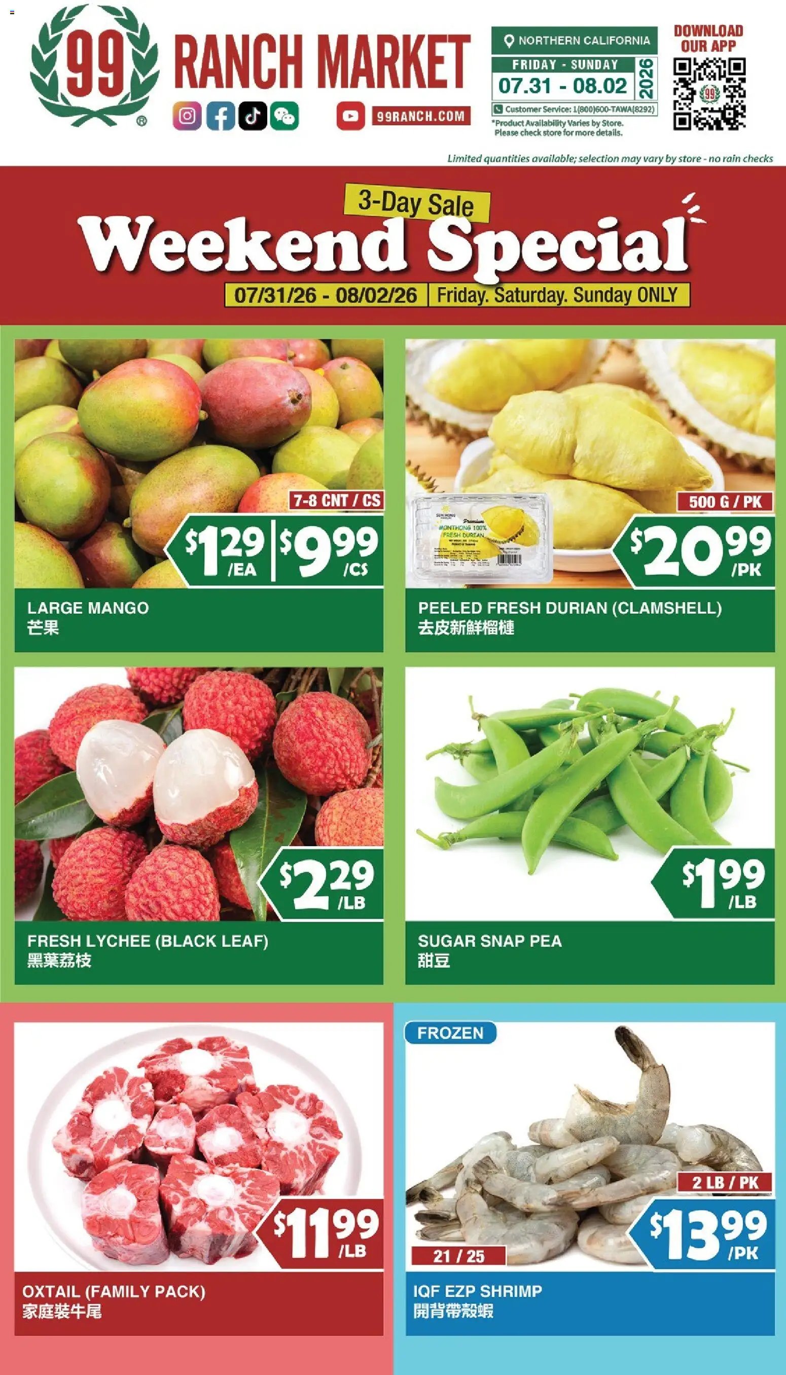 99 Ranch Market Weekend Special