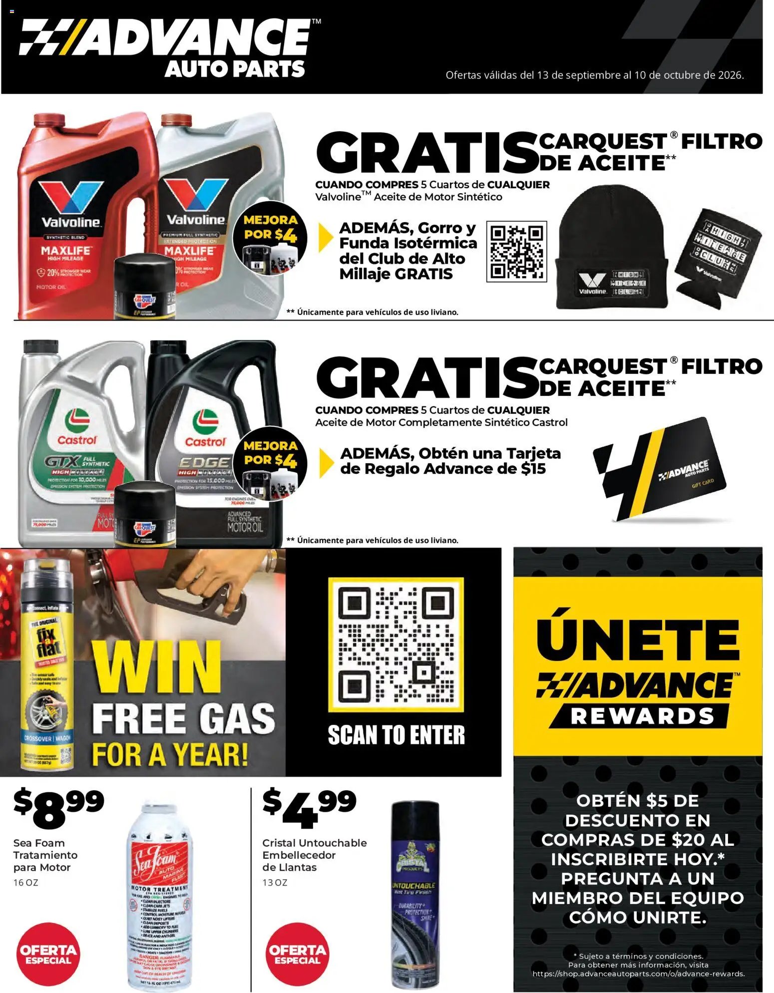 Advance Auto Parts Sales Ad - Spanish
