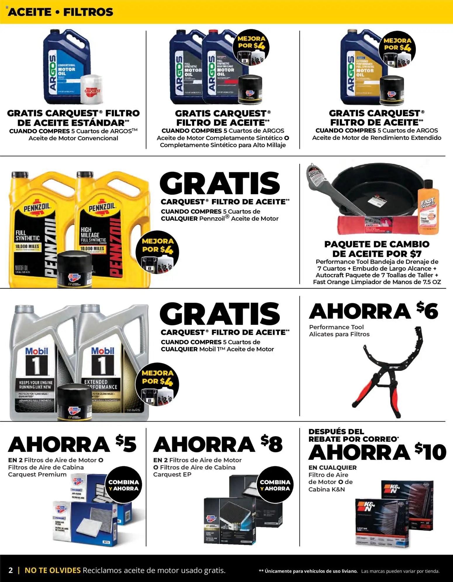 Advance Auto Parts Sales Ad - Spanish