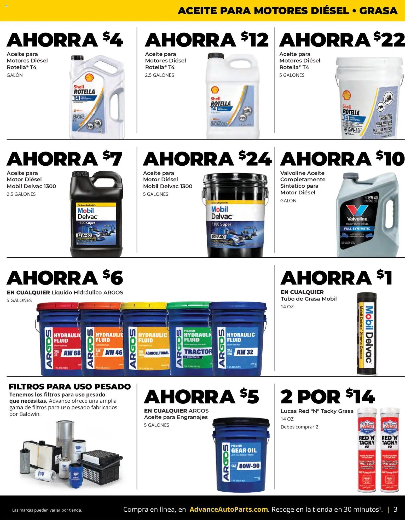 Advance Auto Parts Sales Ad - Spanish