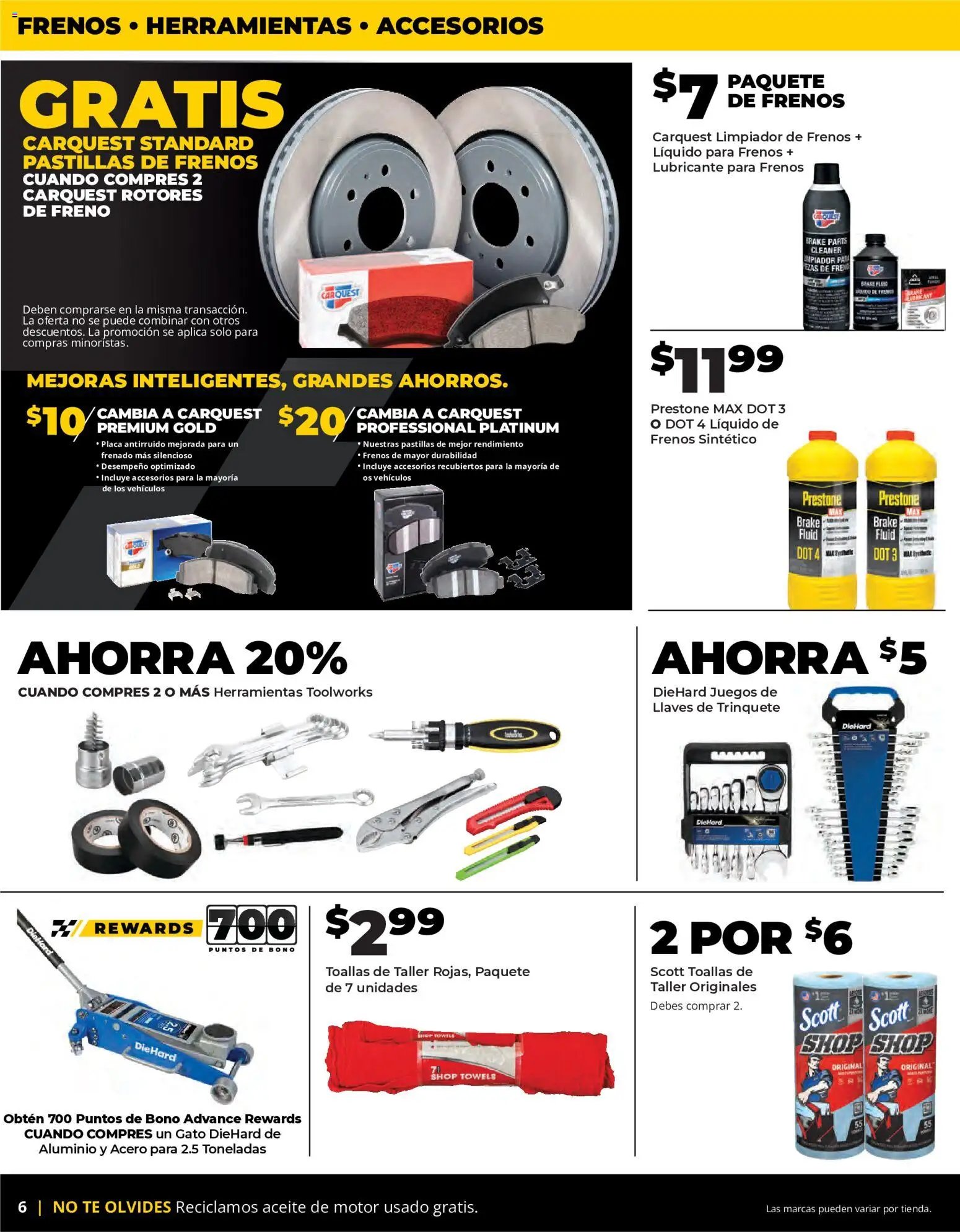 Advance Auto Parts Sales Ad - Spanish
