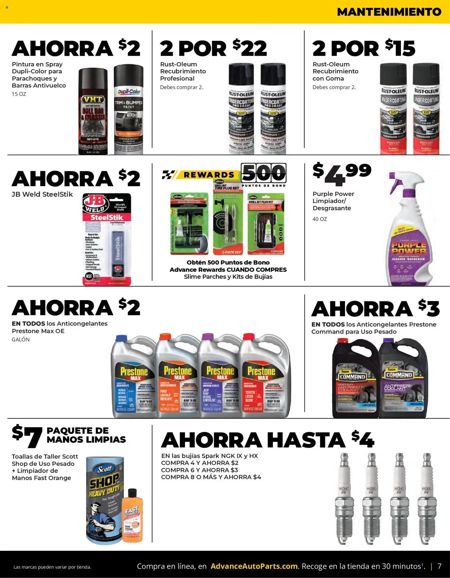 Advance Auto Parts Sales Ad - Spanish