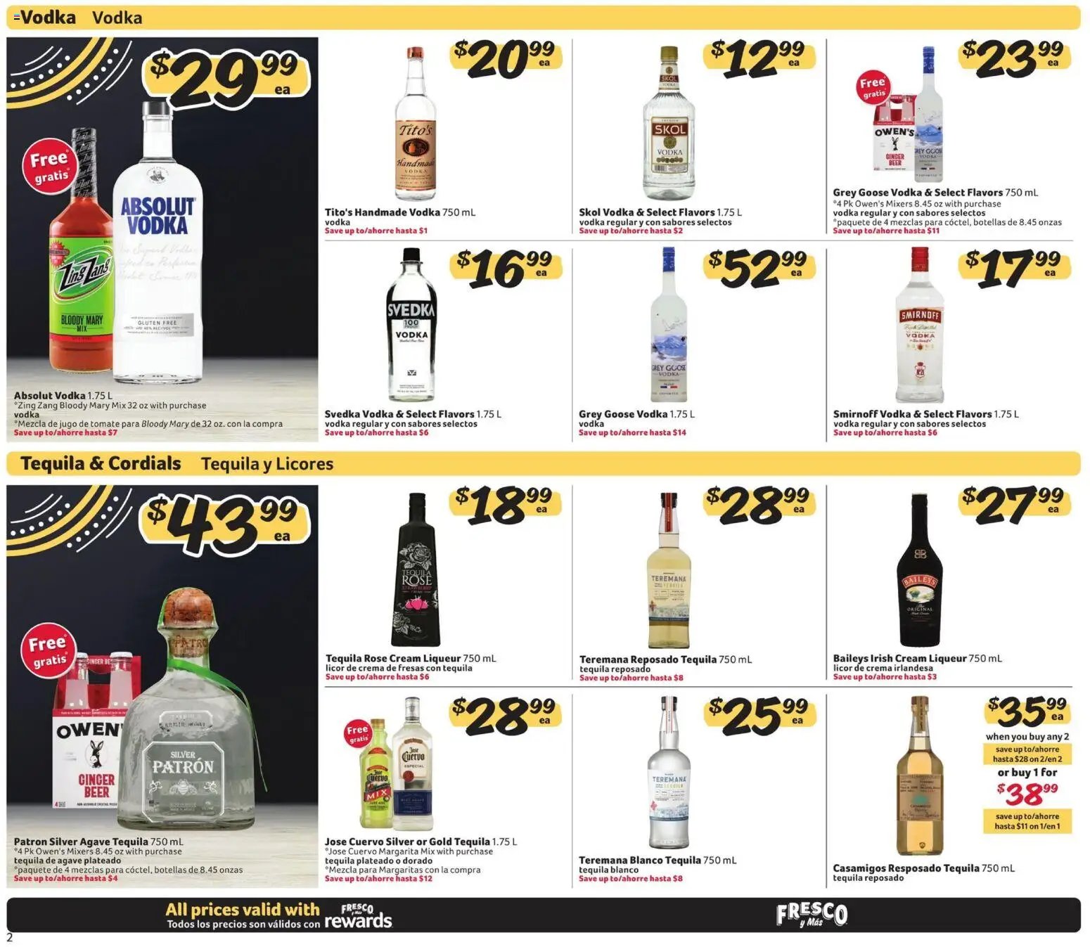 Fresco y Más Alcohol Flyer