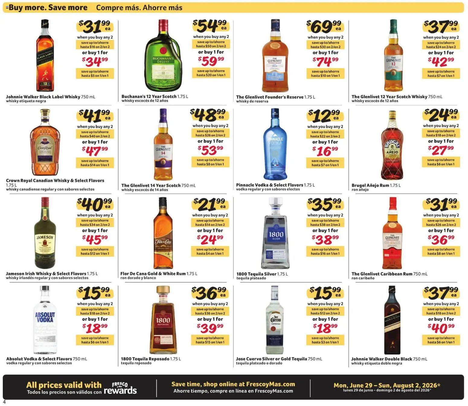 Fresco y Más Alcohol Flyer