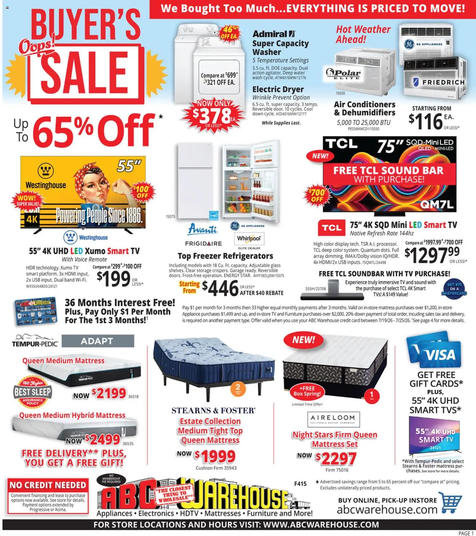 ABC Warehouse Weekly Ad