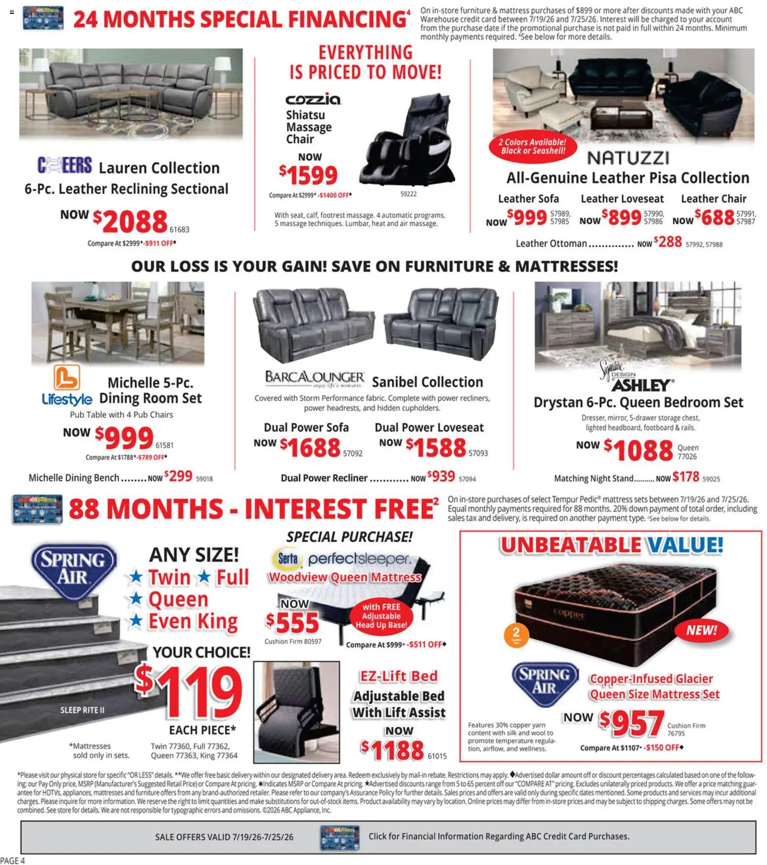 ABC Warehouse Weekly Ad