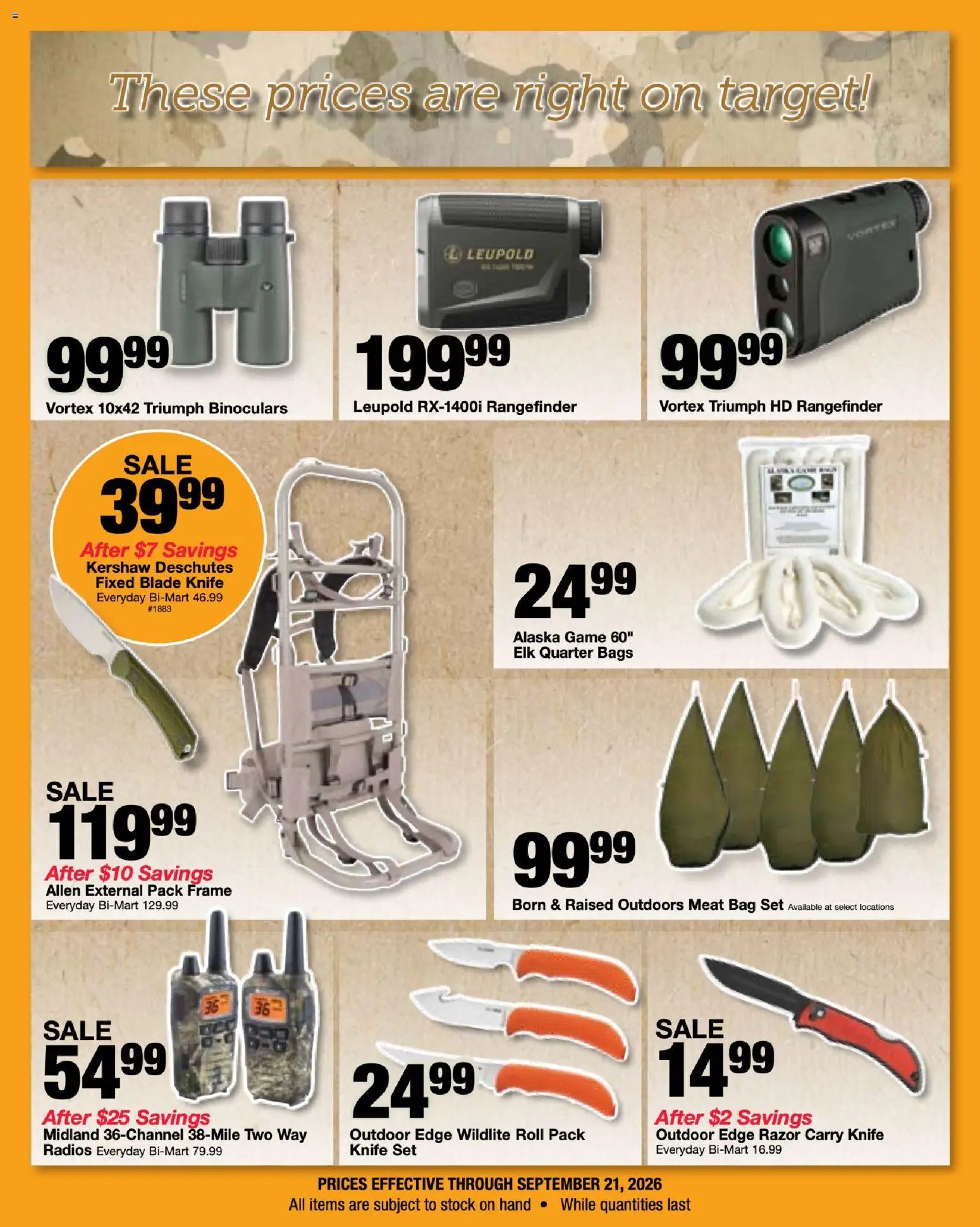 Bi-Mart Big Game Hunting Flyer
