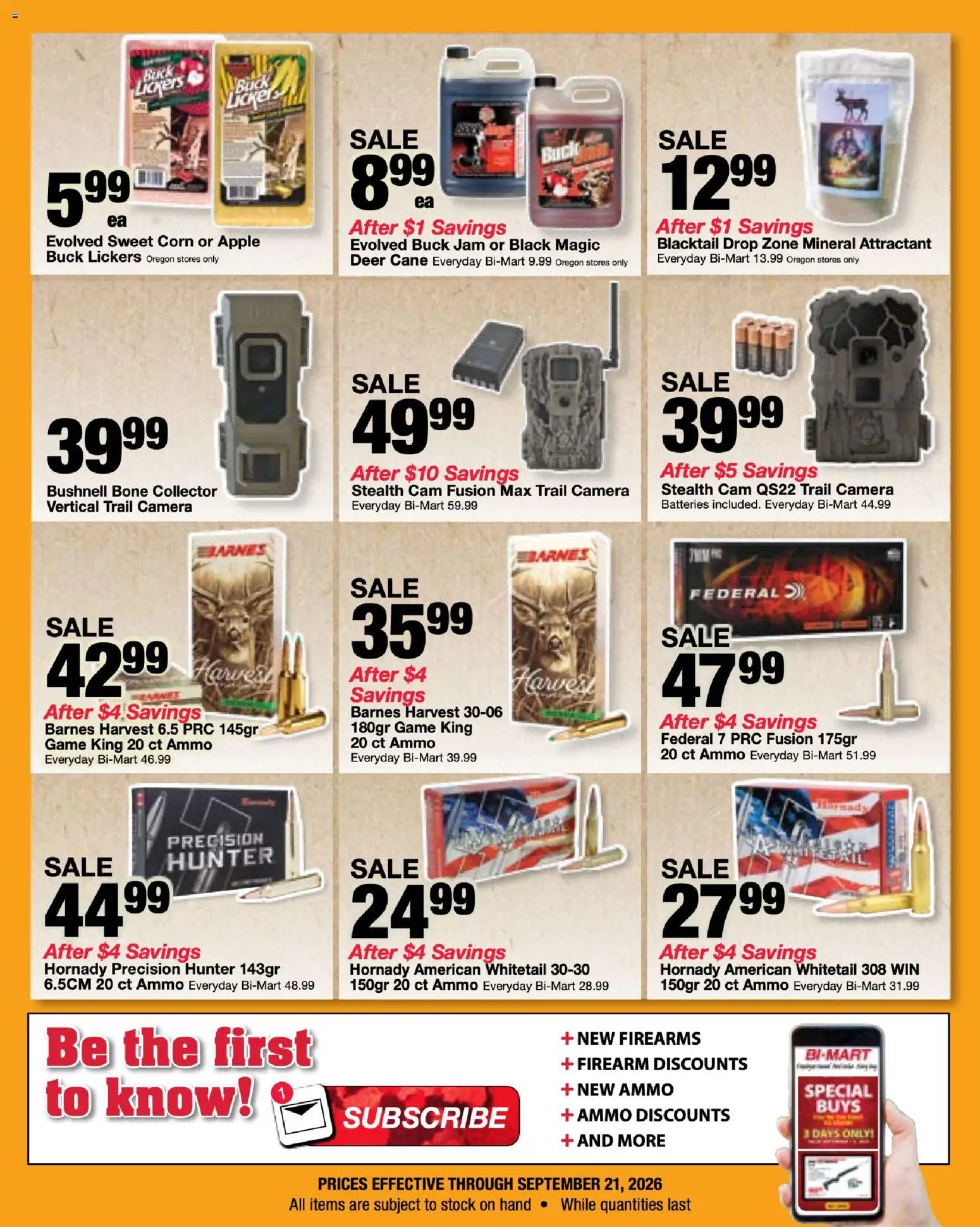 Bi-Mart Big Game Hunting Flyer
