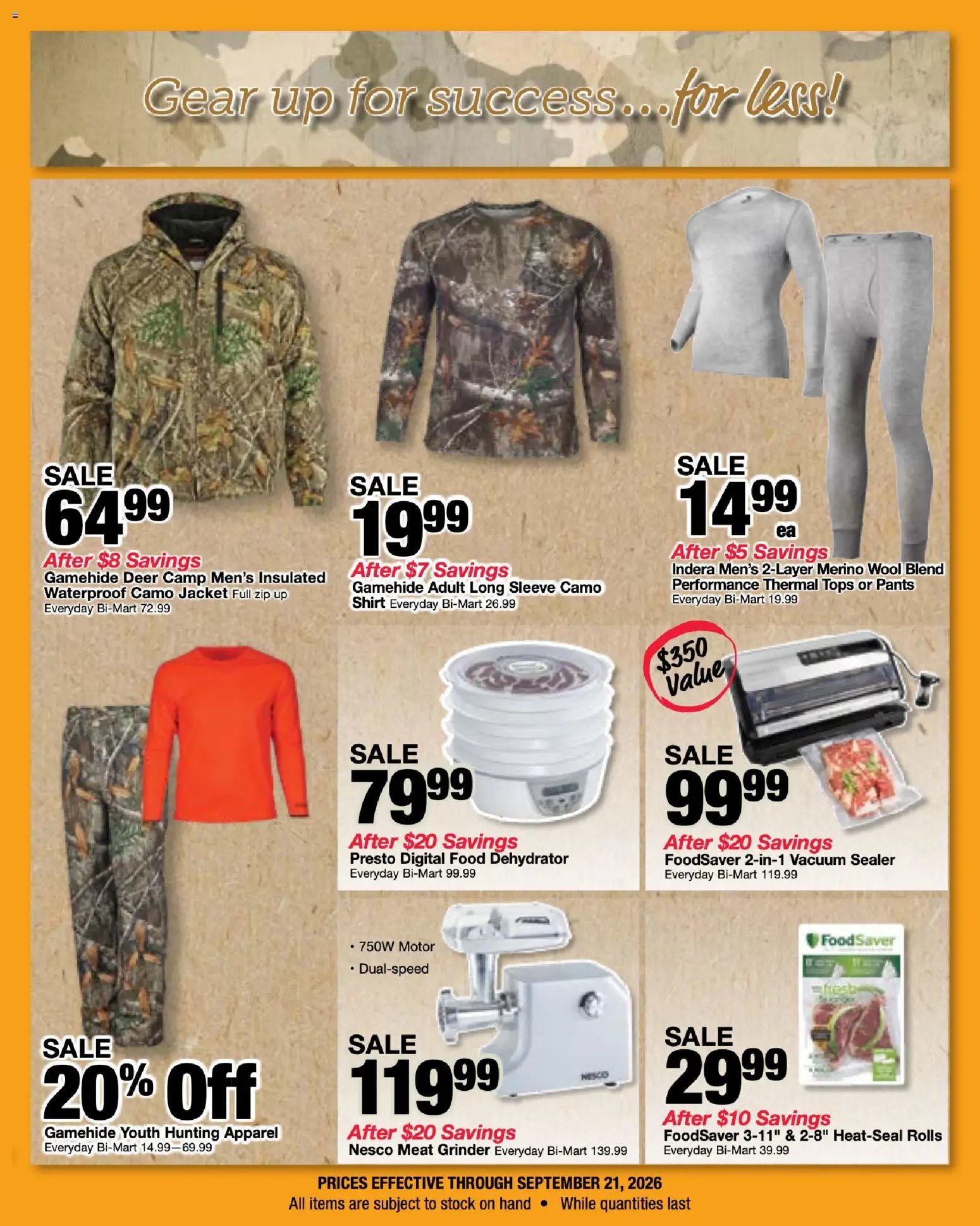 Bi-Mart Big Game Hunting Flyer
