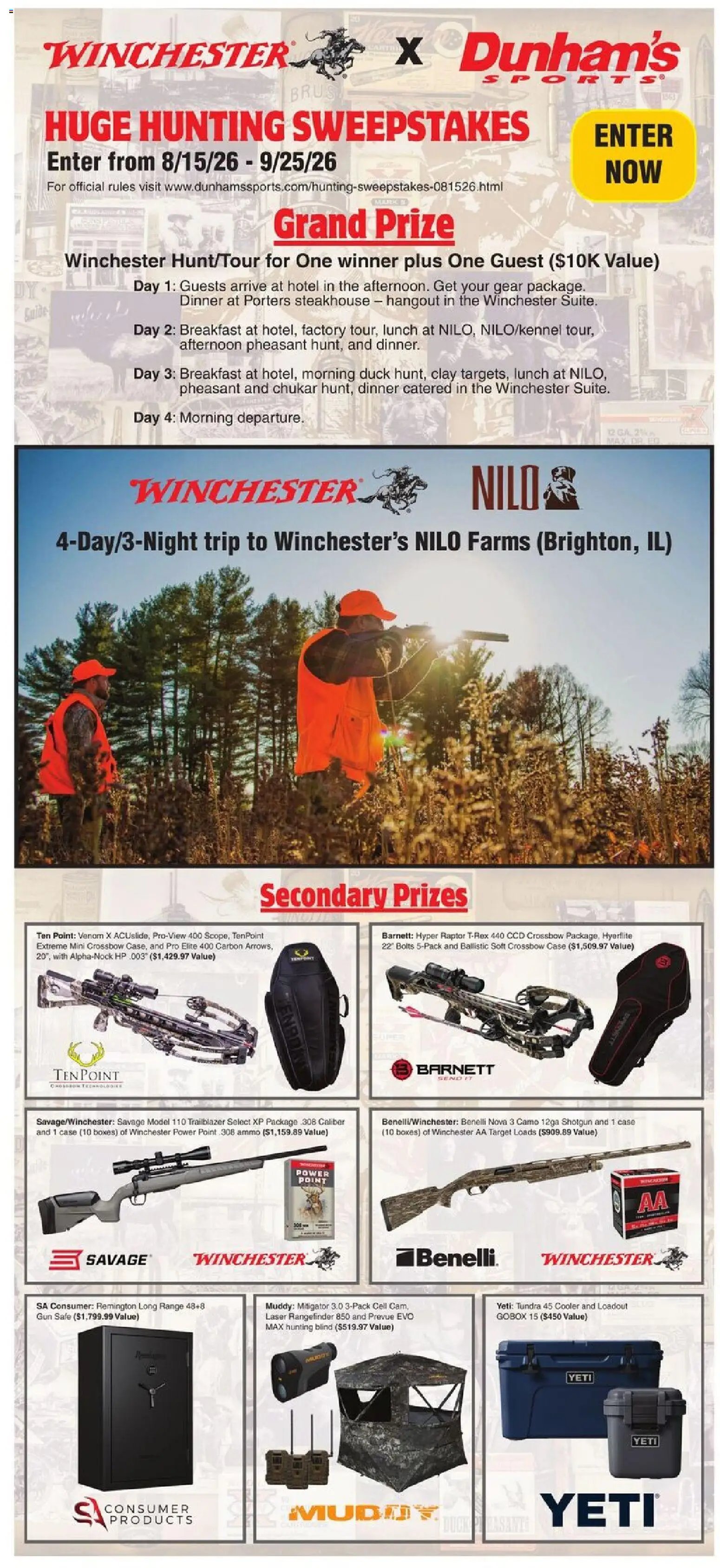 Dunham's Sports Huge Hunting Sweepstakes