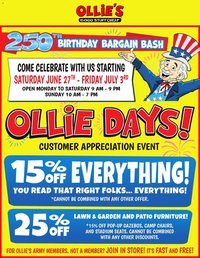 Ollie's Ad