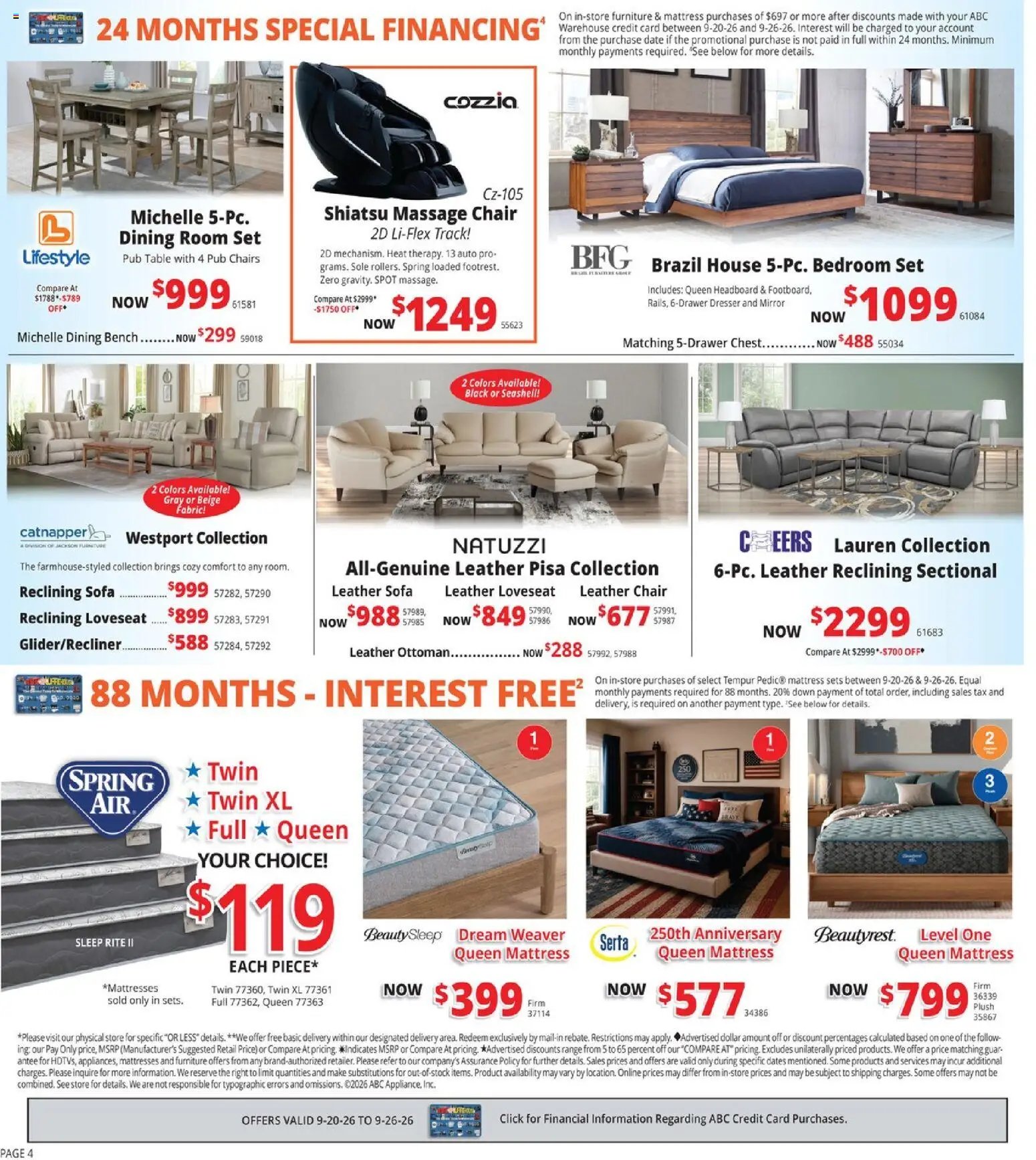 ABC Warehouse Weekly Ad