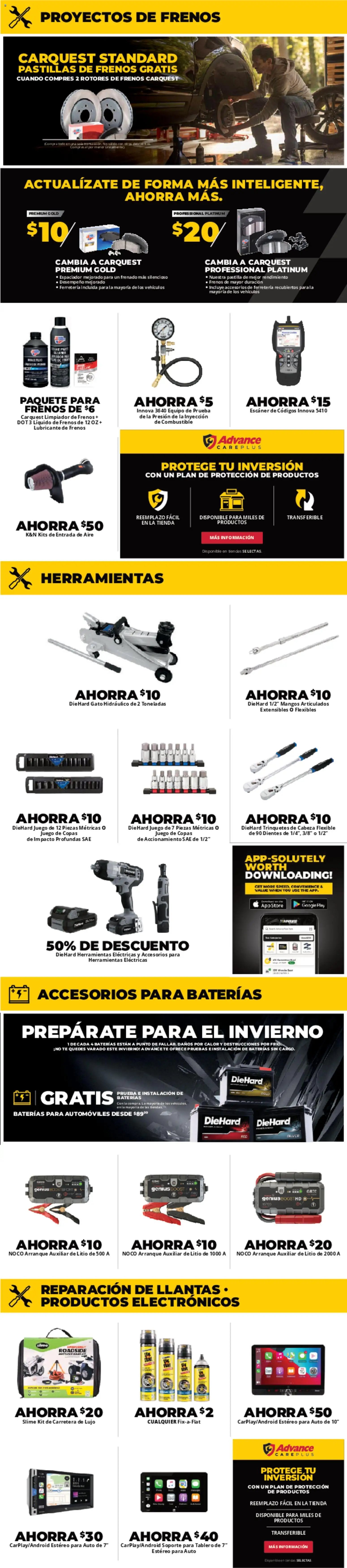 Advance Auto Parts Sales Ad - Spanish