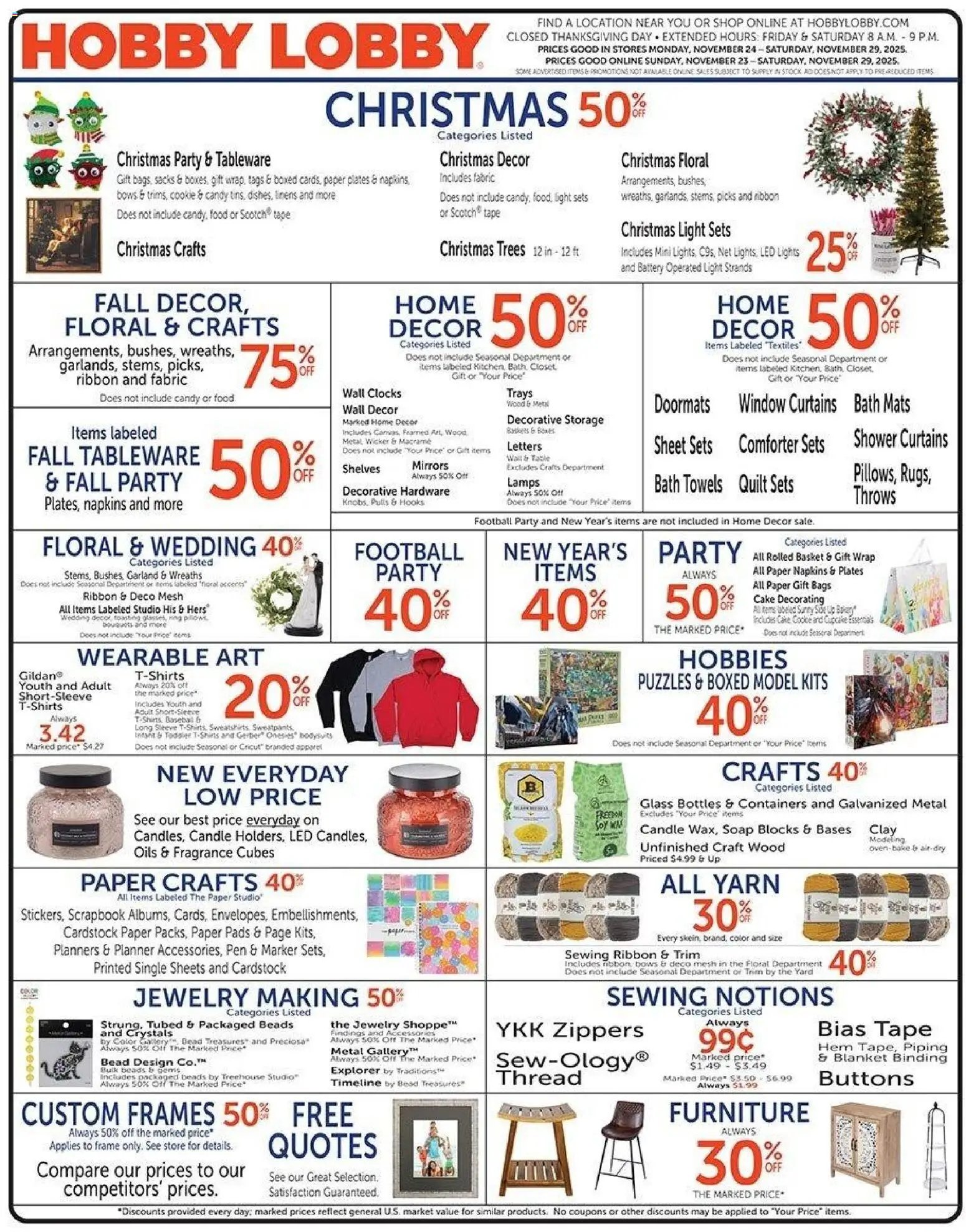 Hobby Lobby Weekly Ad (2025-11-23 - 2025-11-29)