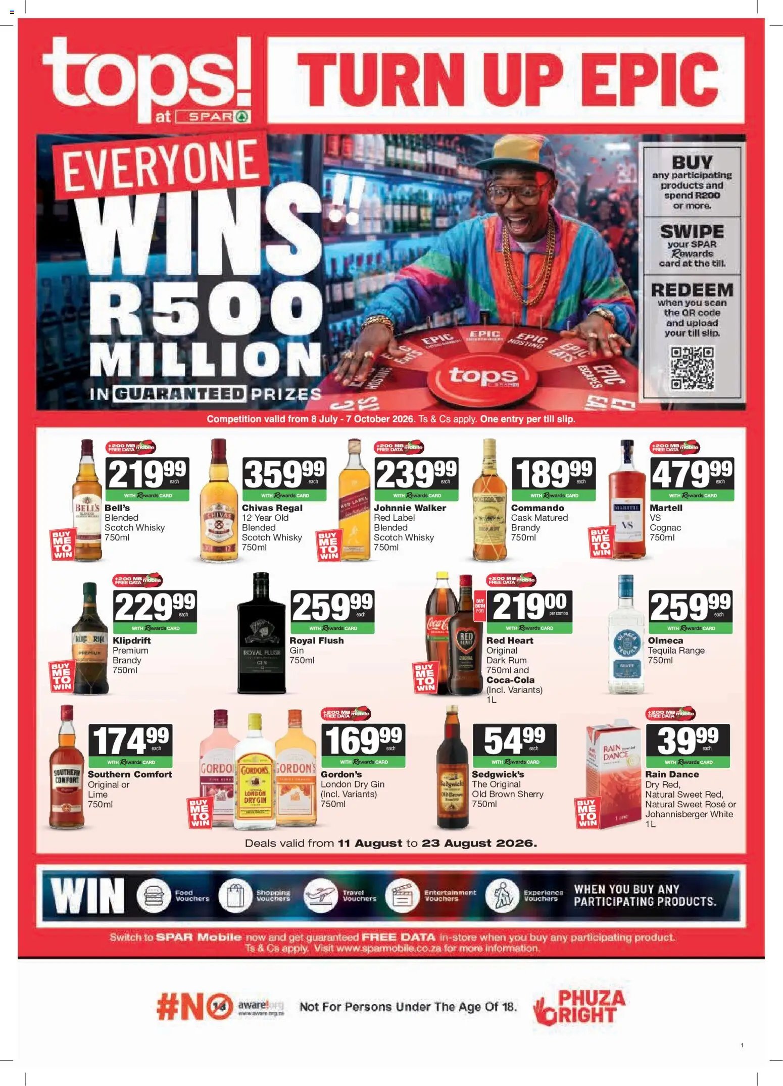 Tops at Spar Specials